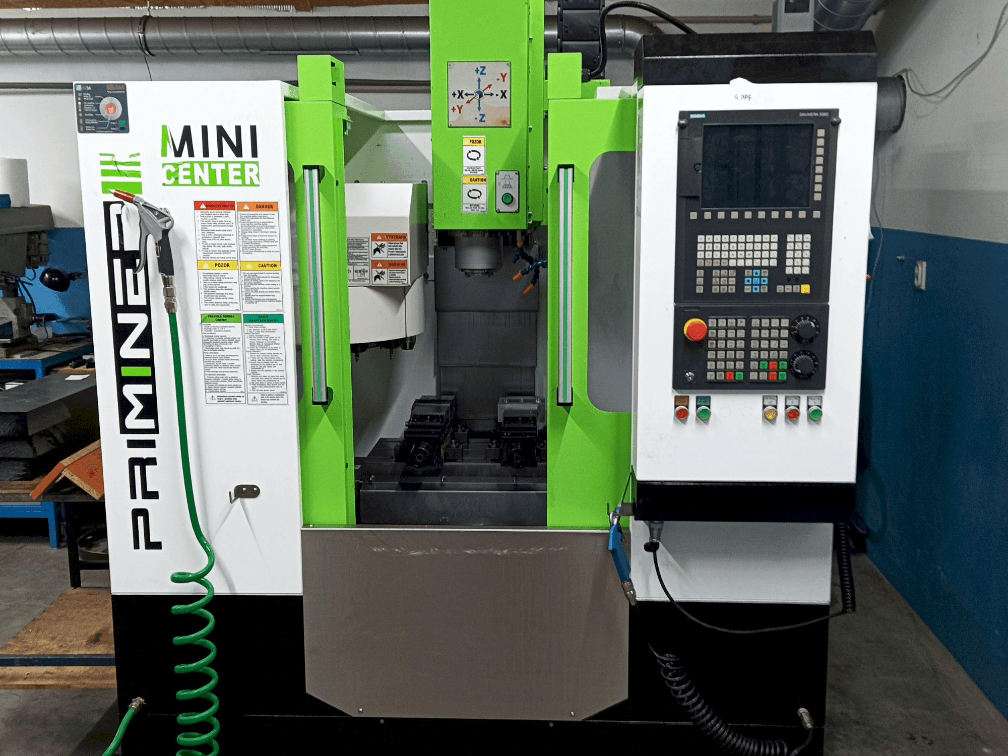 Front view of Priminer MINI  machine