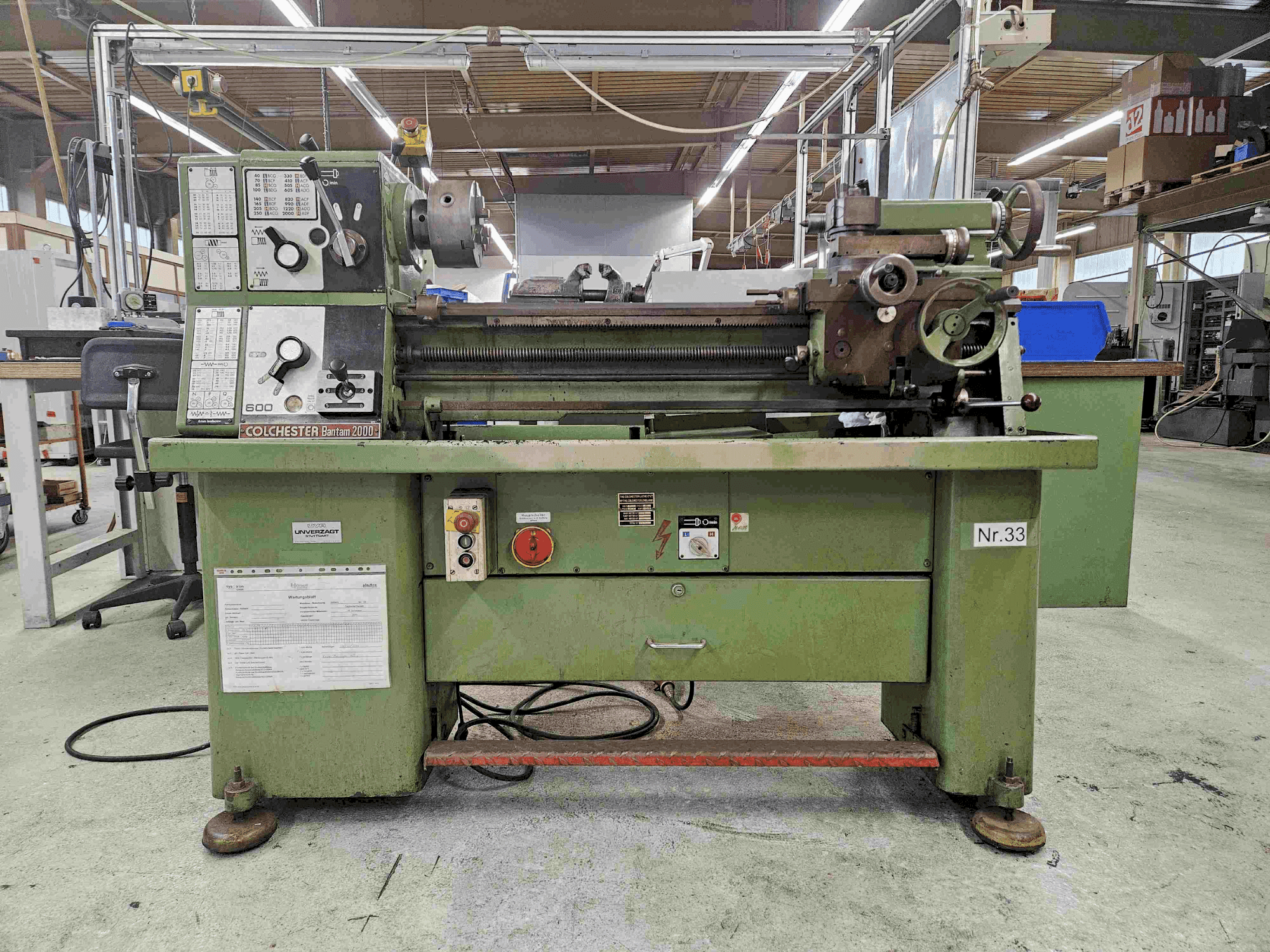 Front view of Colchester Bantam 2000  machine