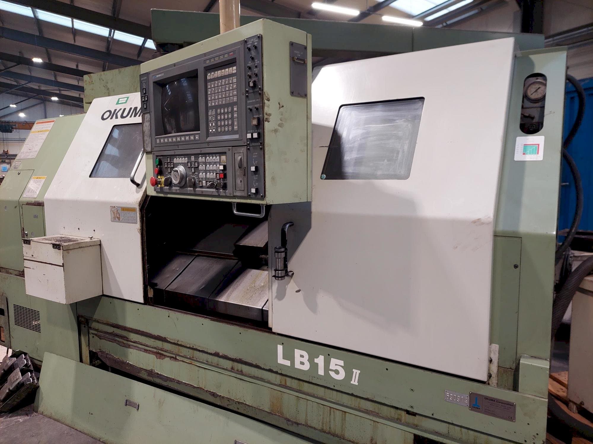 Front view of Okuma LB15  machine