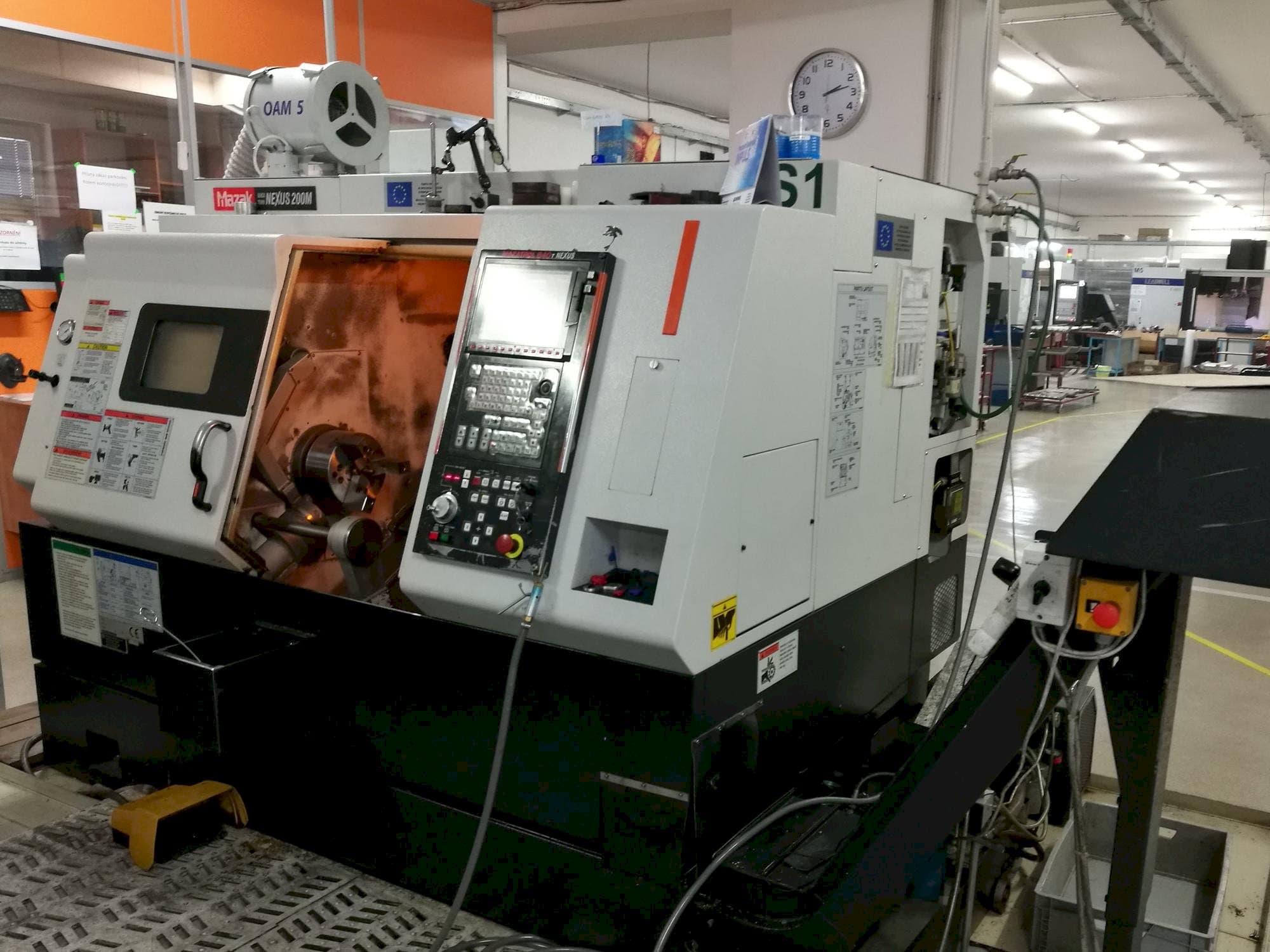 Front view of Mazak QTN-200M  machine