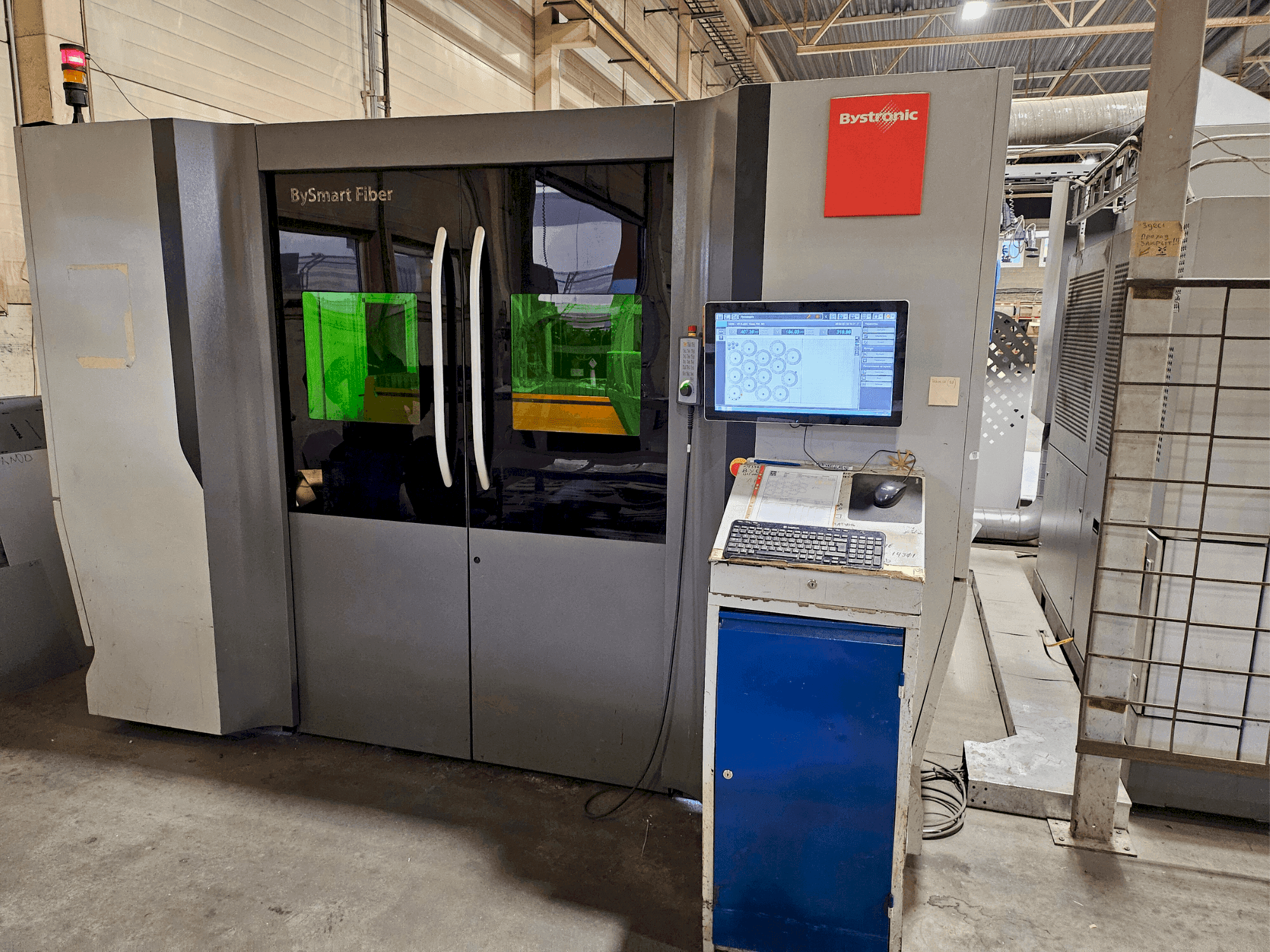 Front view of Bystronic BySmart Fiber 3015 6KW  machine