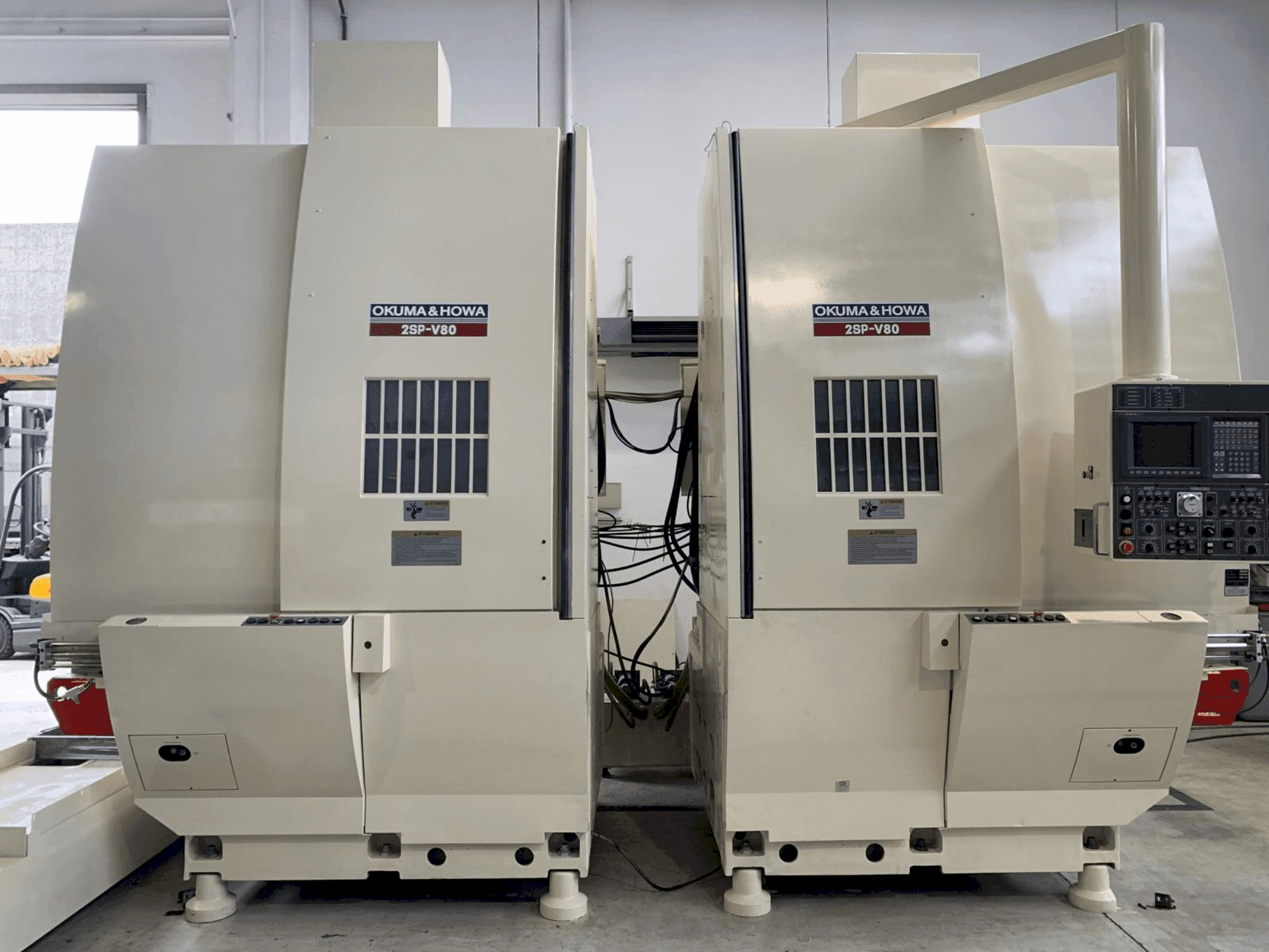 Front view of Okuma 2SP-V80  machine