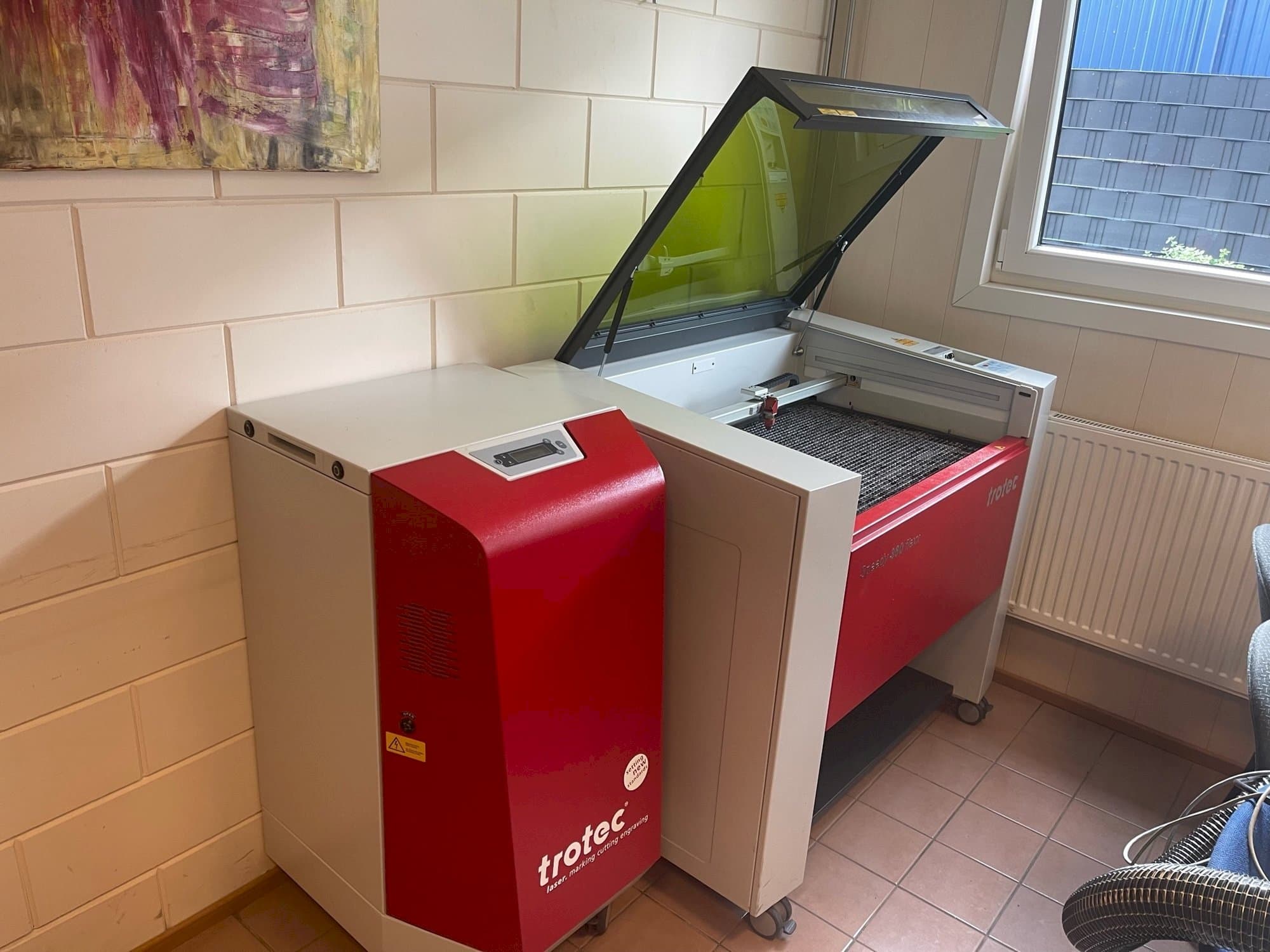 Front view of Trotec Speedy 360 flexx  machine