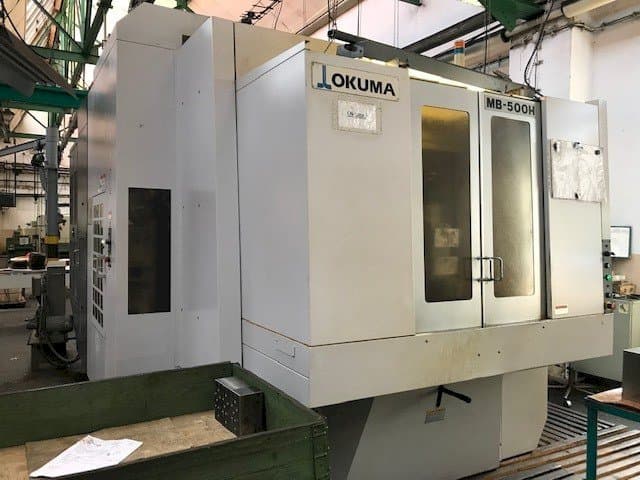 Front view of Okuma MB-500H  machine