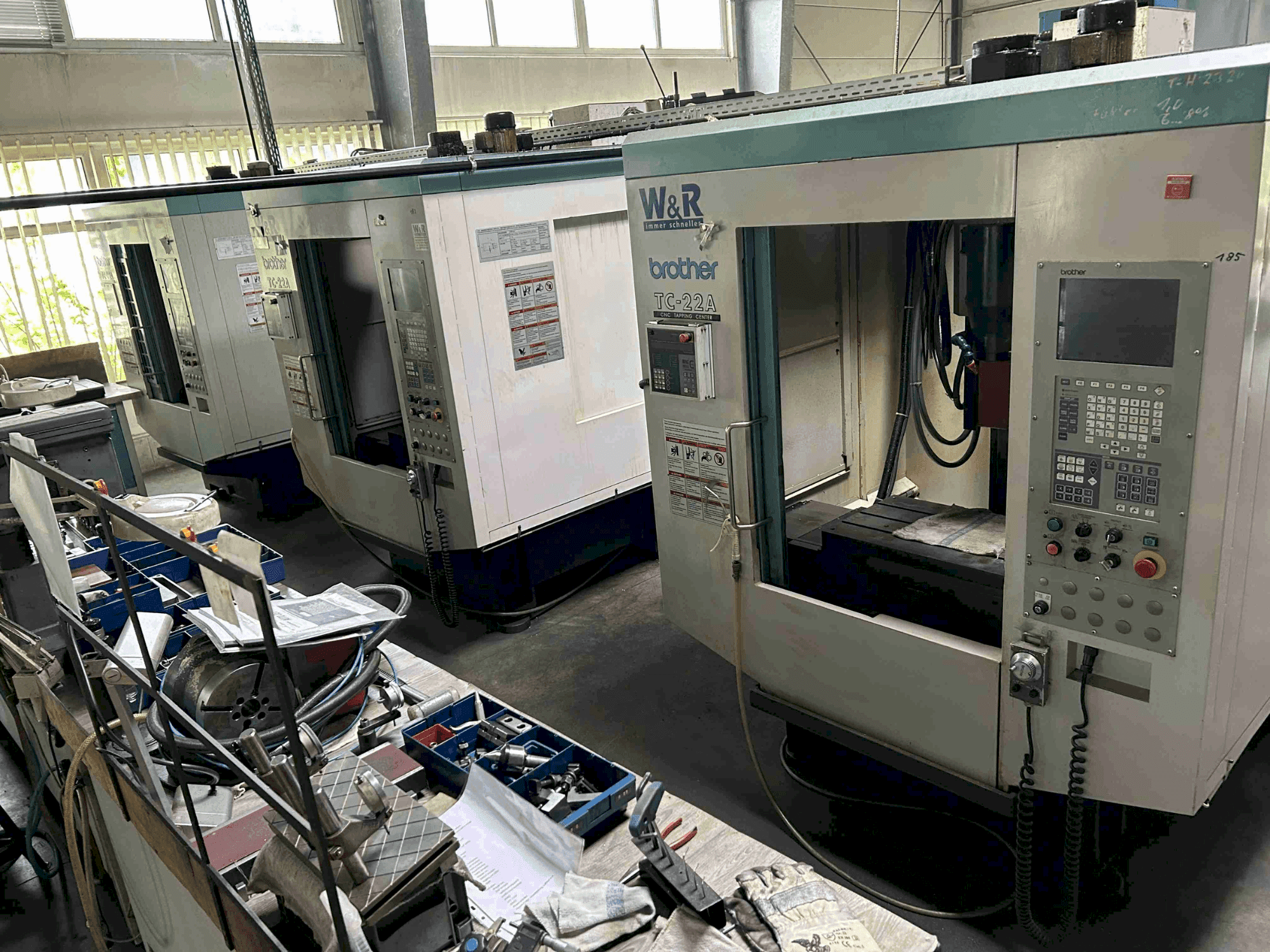 Front view of Brother TC-22A  machine