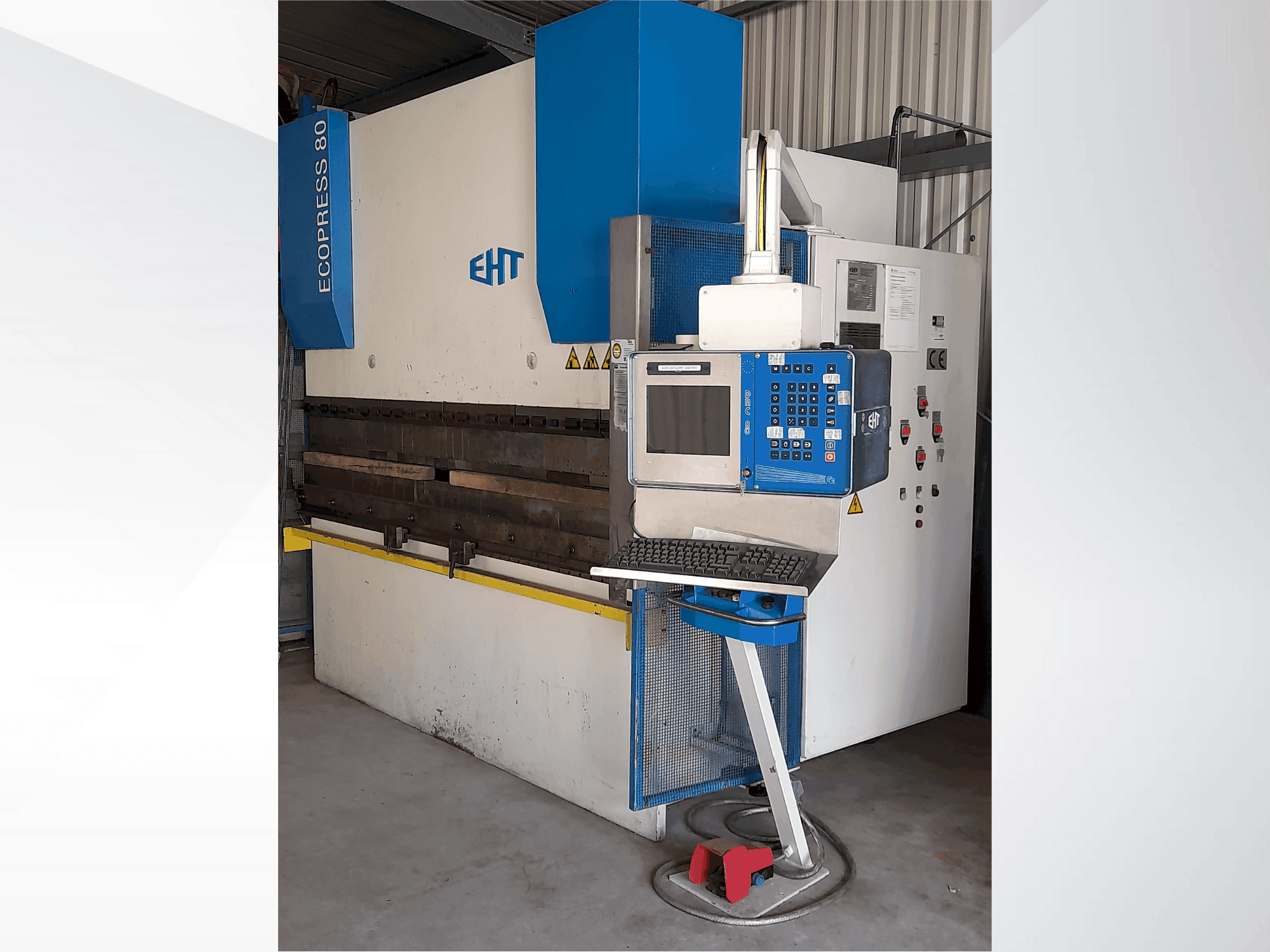 Front view of EHT Ecopress 80  machine