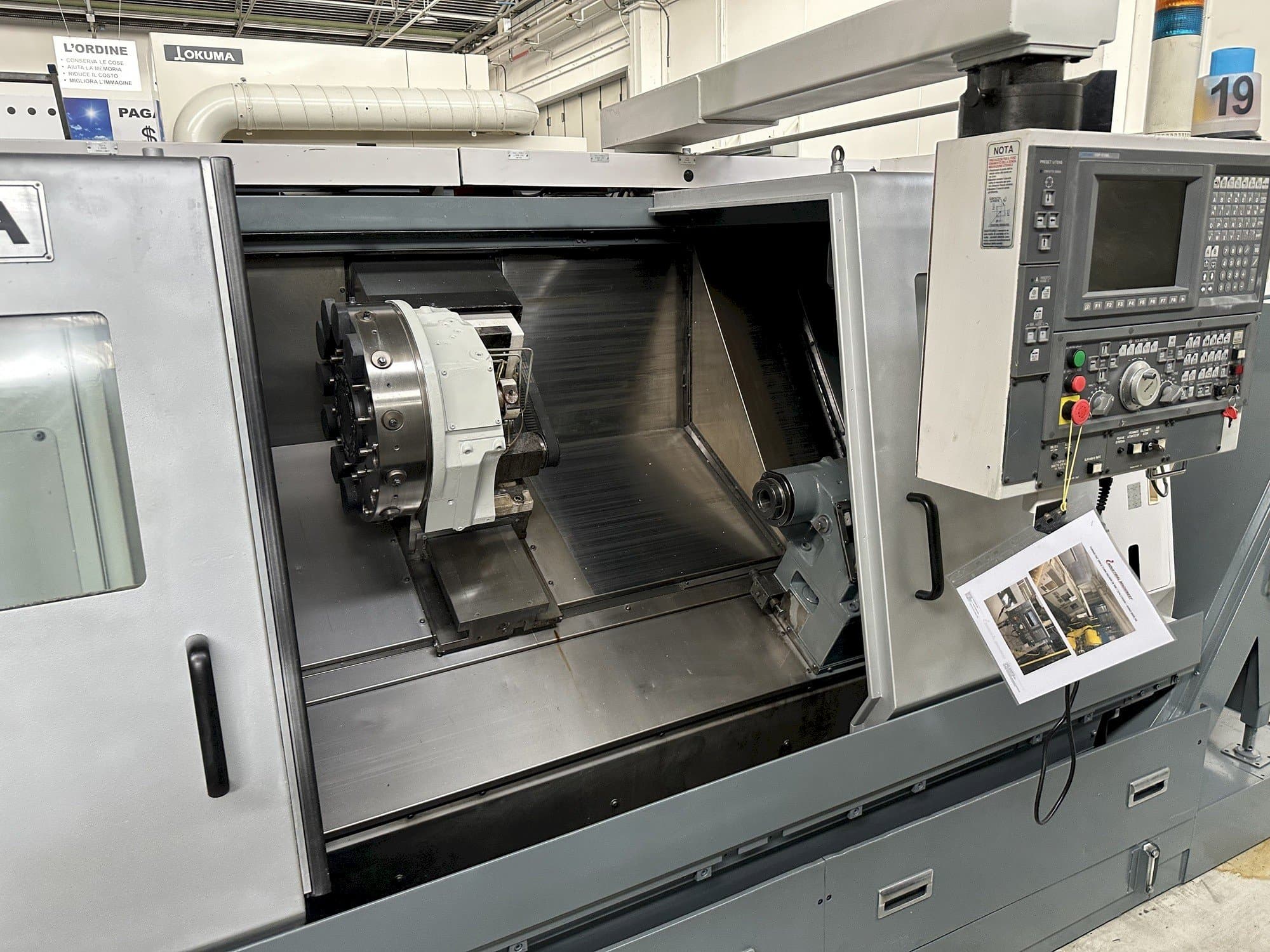 Working room of Okuma LB 300 MC  machine