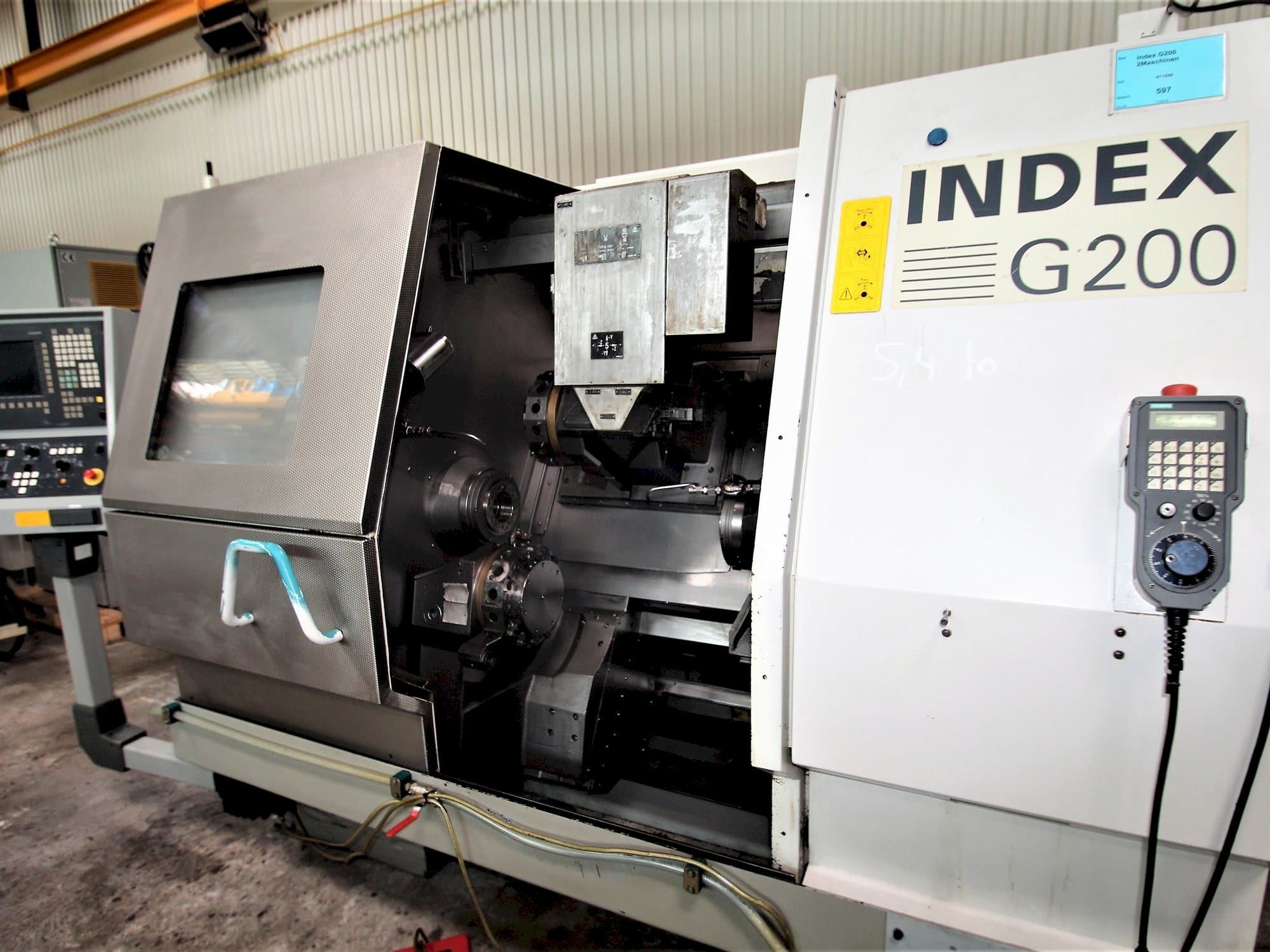 Front view of Index G200  machine