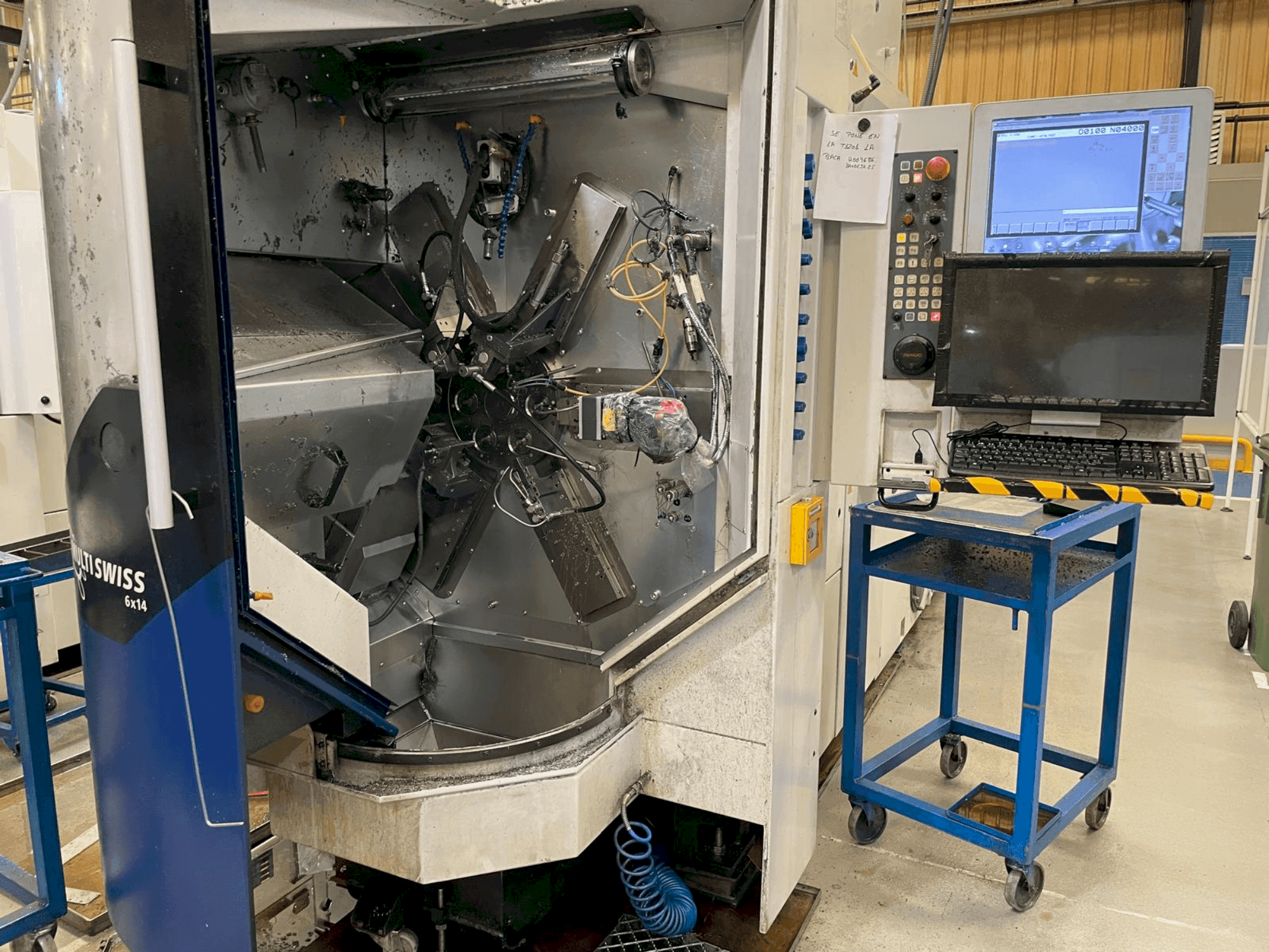 Front view of TORNOS MultiSwiss 6x14  machine