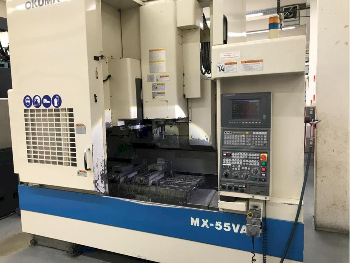 Front view of Okuma MX55  machine