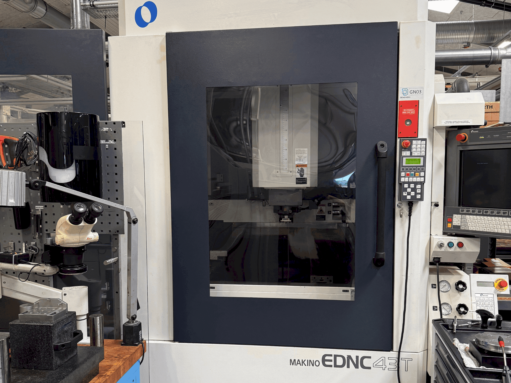 Front view of Makino EDNC 43T incl. Erowa Robot 120 pcs  machine