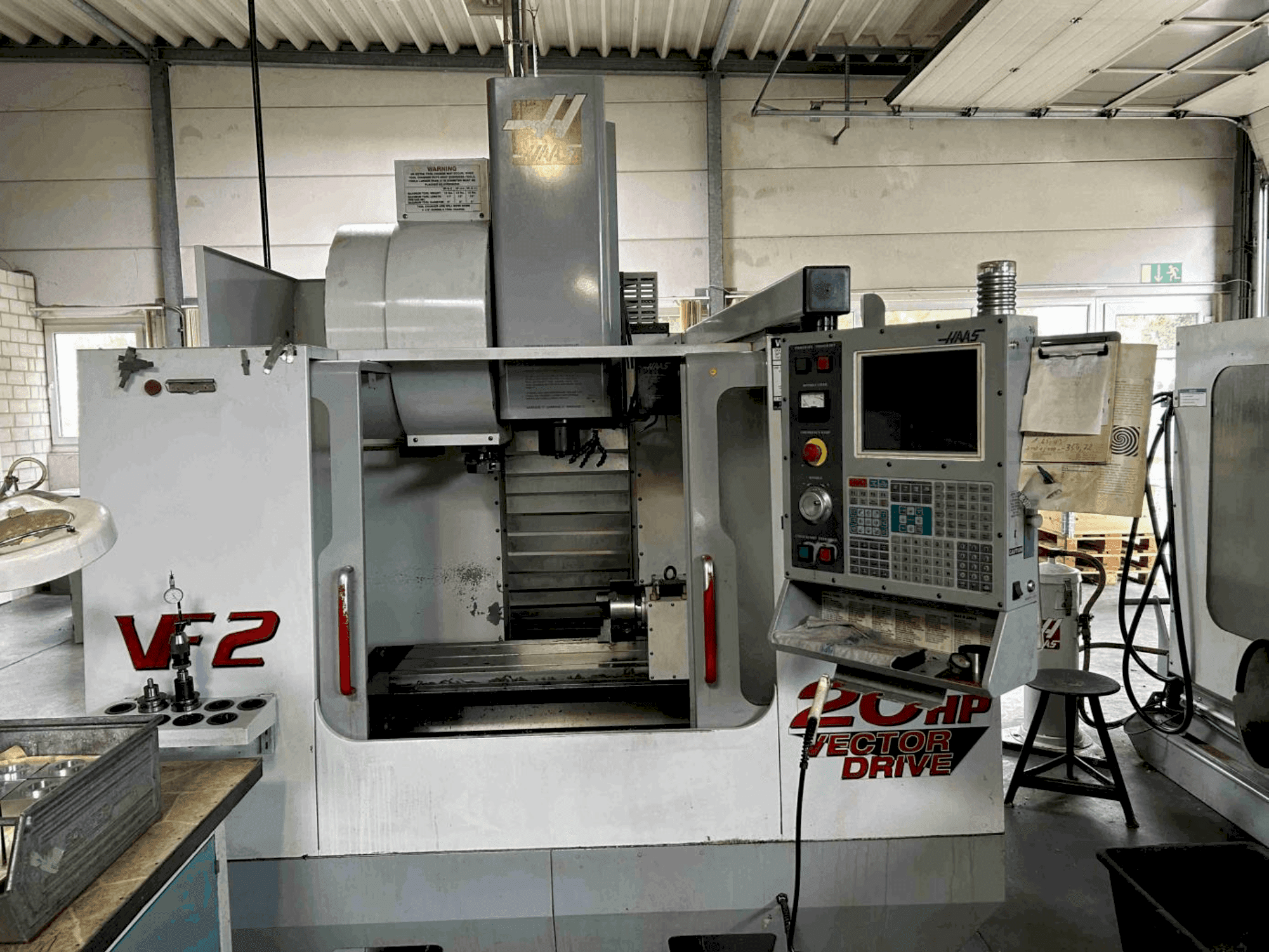 Front view of HAAS VF2 HE  machine