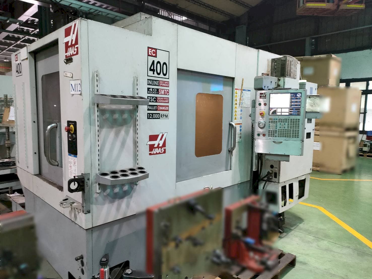Front view of HAAS EC-400  machine