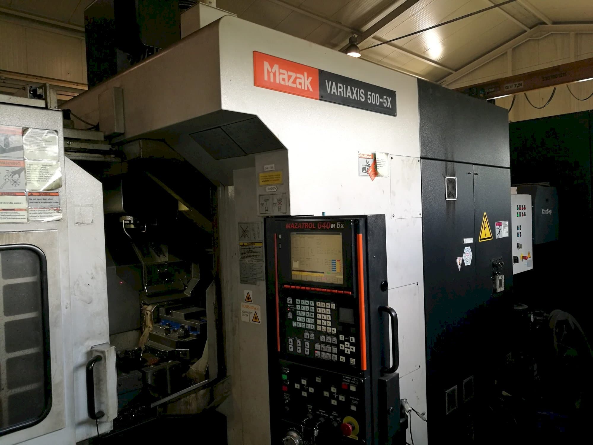 Front view of Mazak VARIAXIS 500-5X  machine