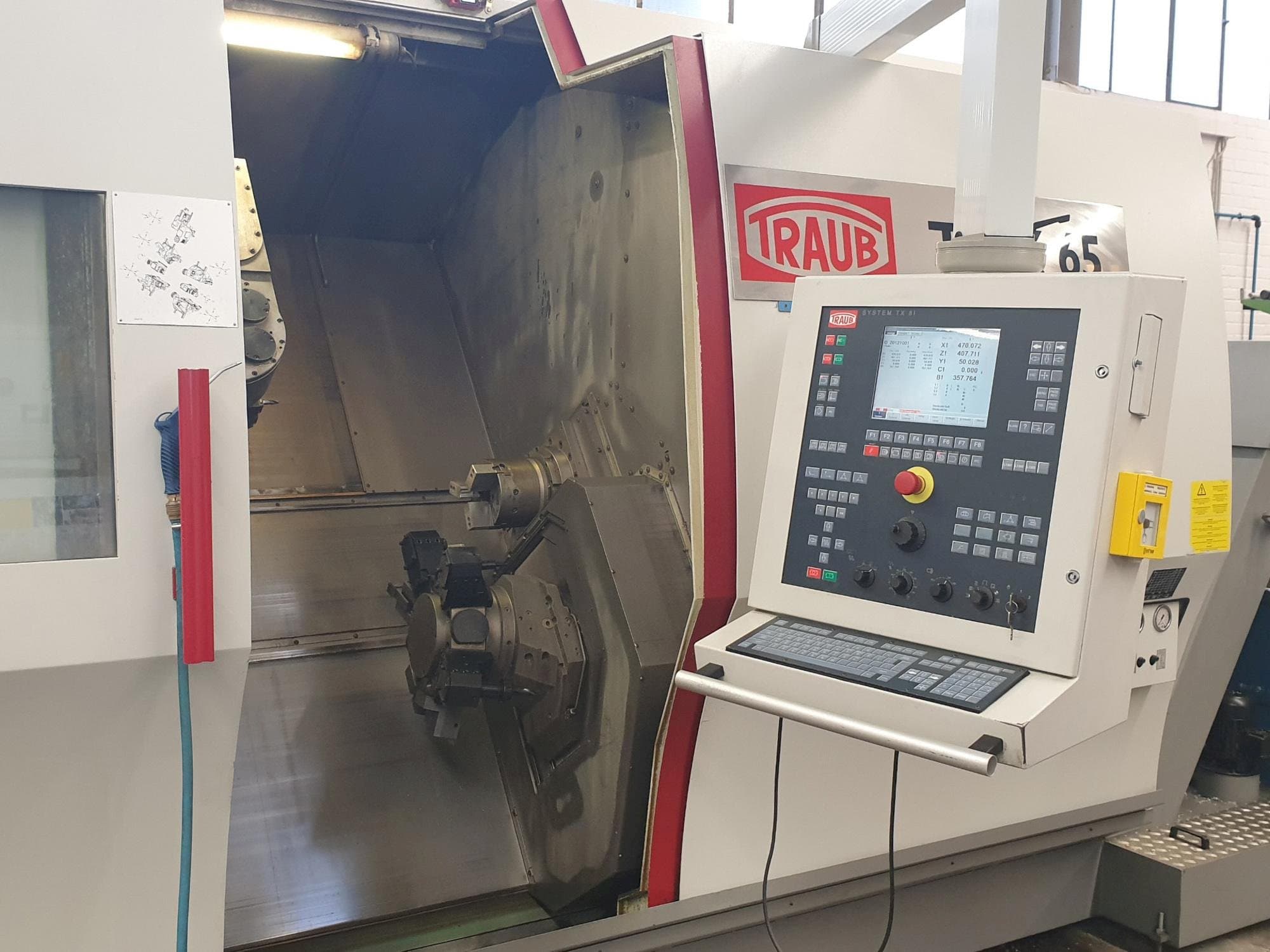 Front view of TRAUB TNX 65  machine