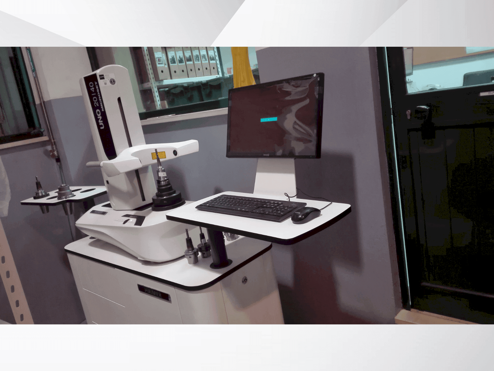 Front view of HAIMER UNO 20/40 microset  machine