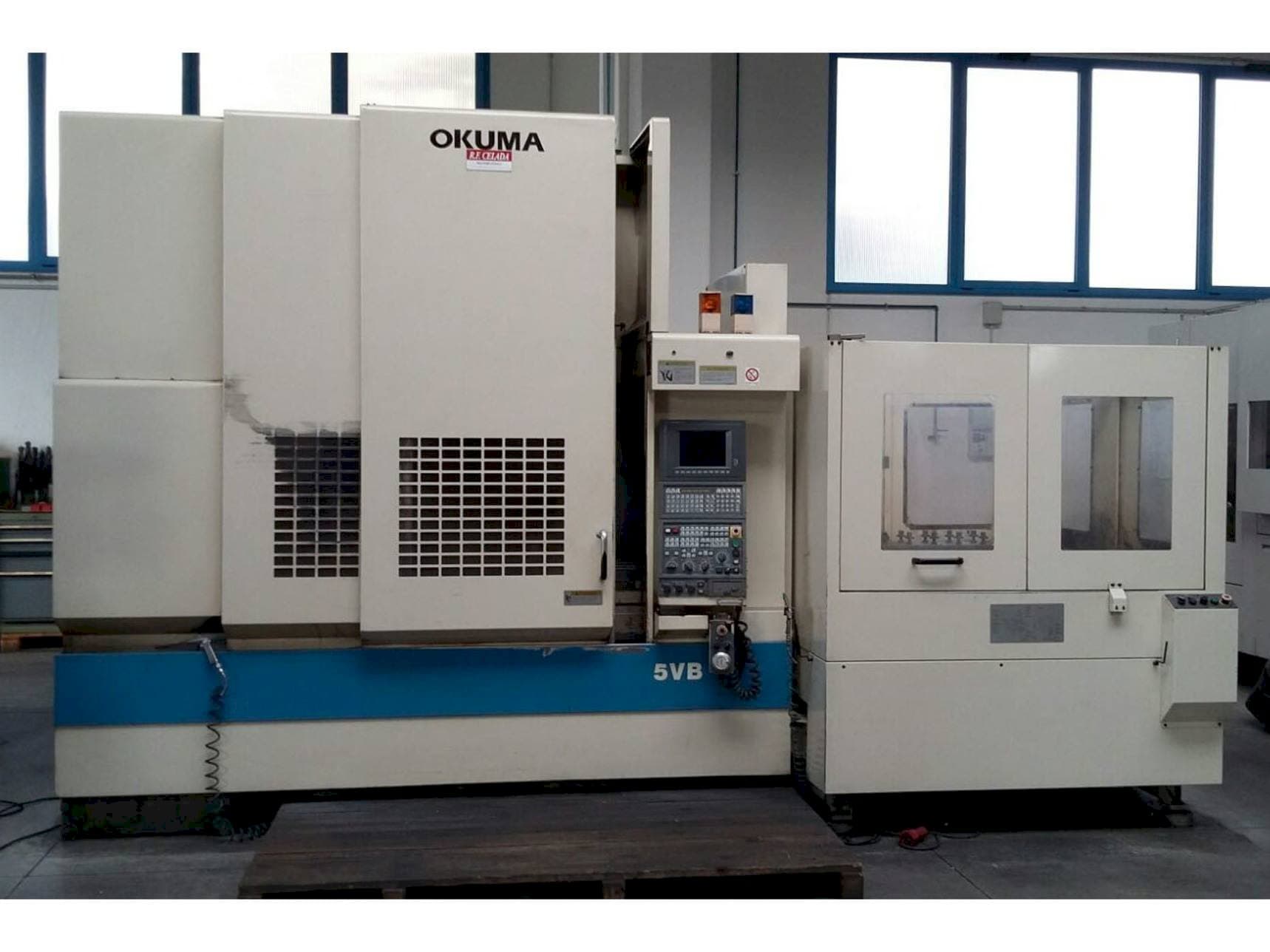 Front view of Okuma MX55 VB  machine