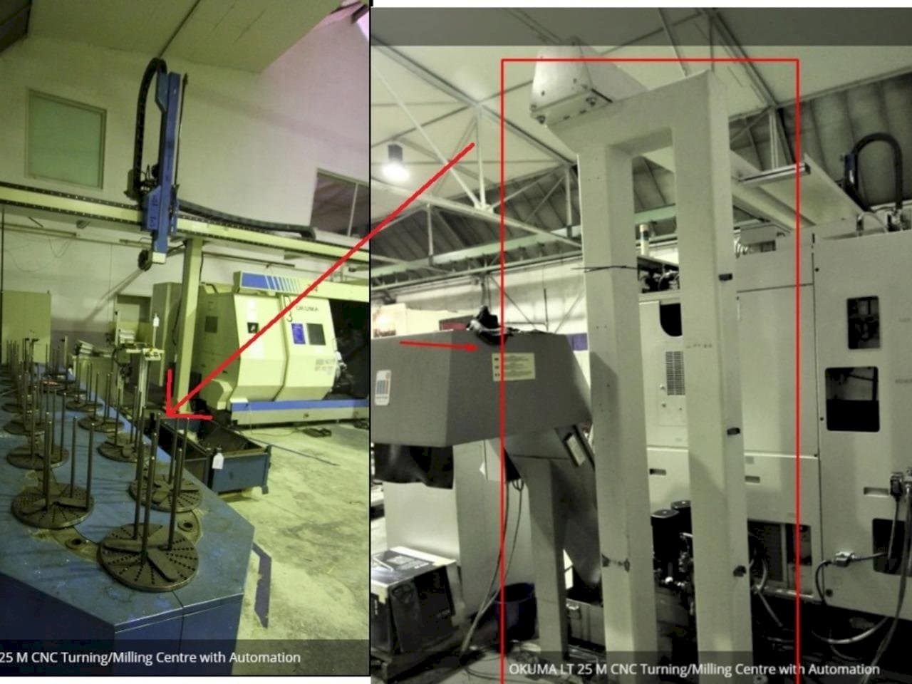 Front view of Okuma LT 25 M  machine