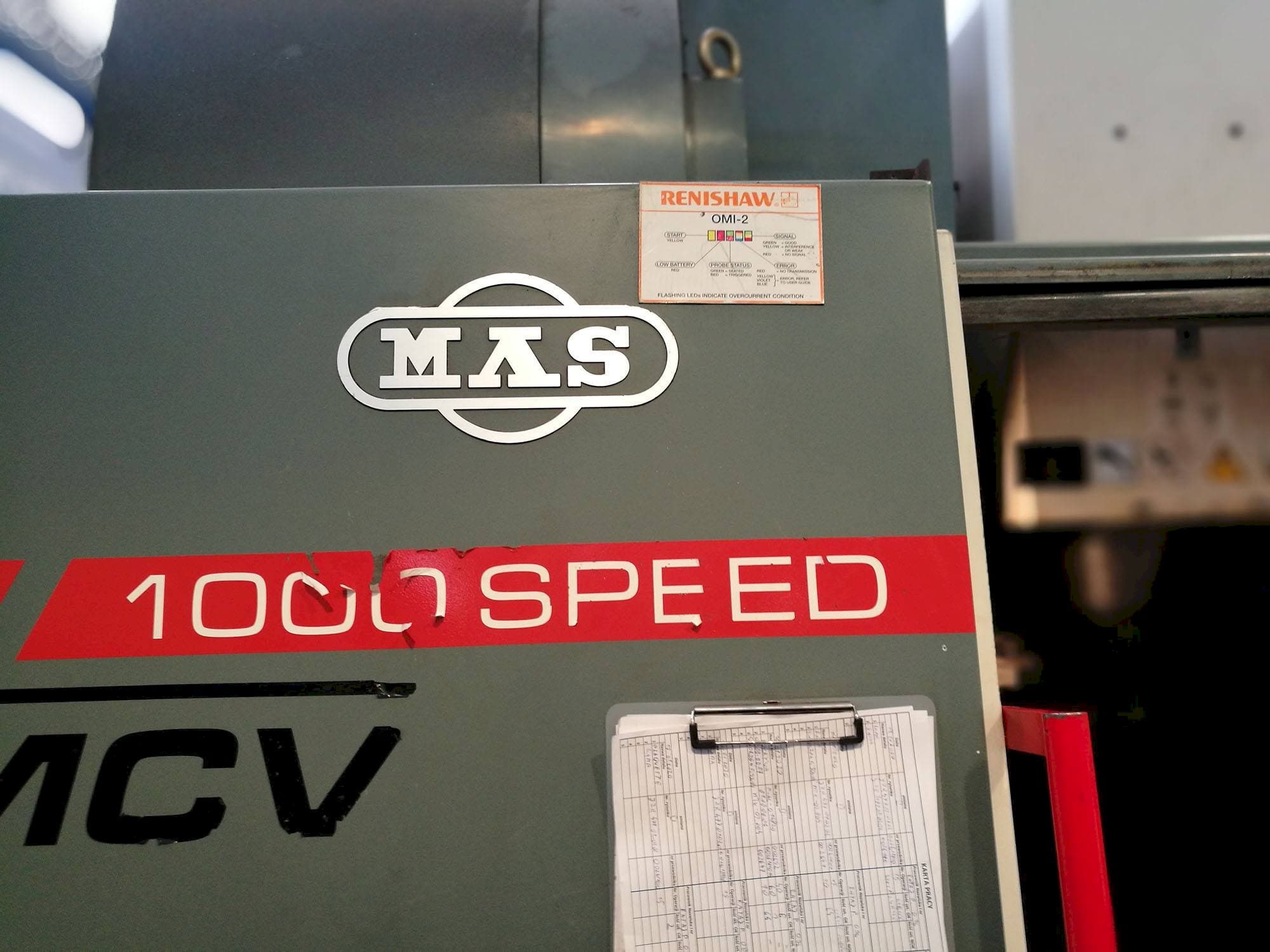 Front view of KOVOSVIT MAS MCV 1000 SPEED  machine