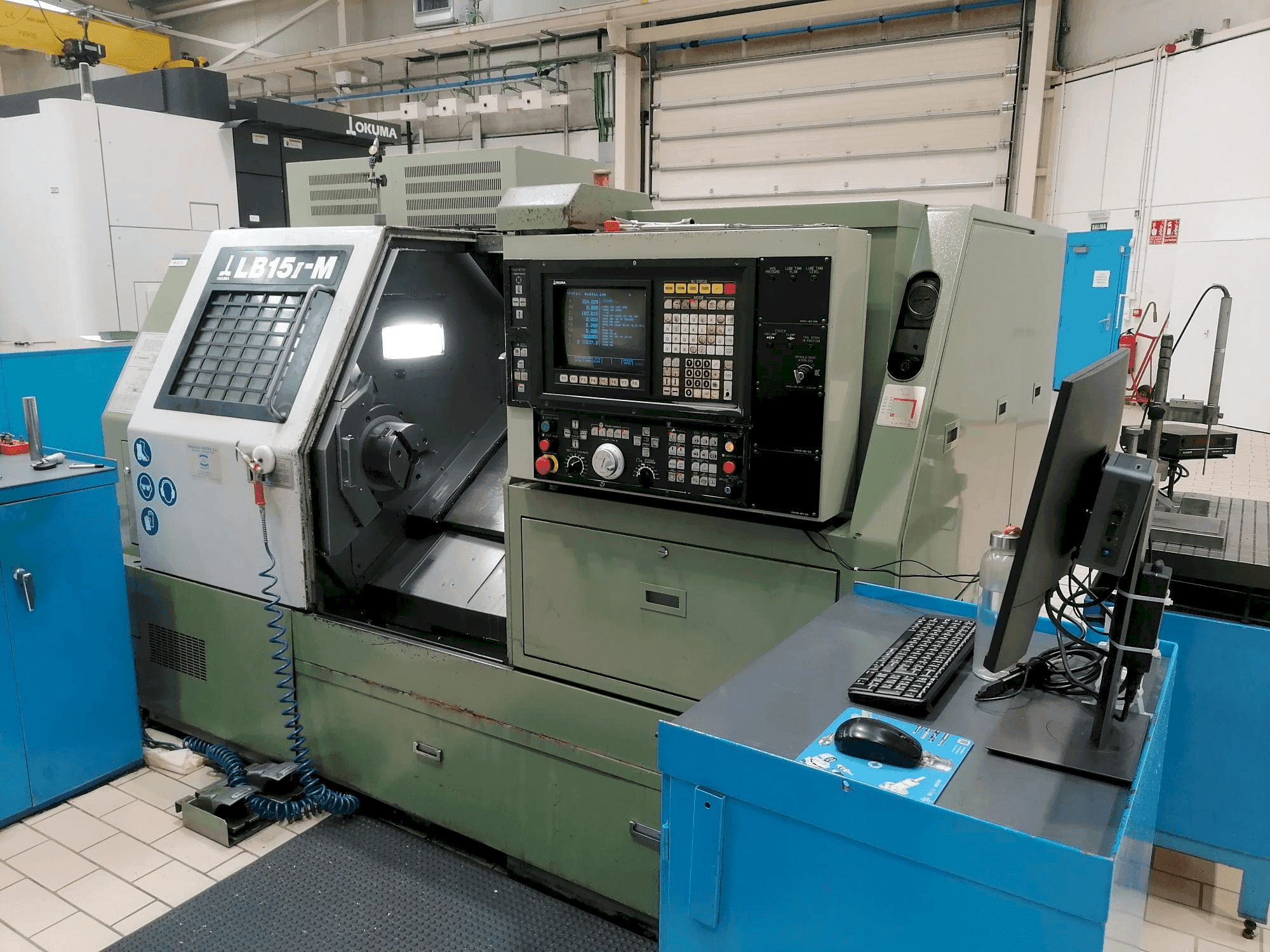 Front view of Okuma LB15-M  machine