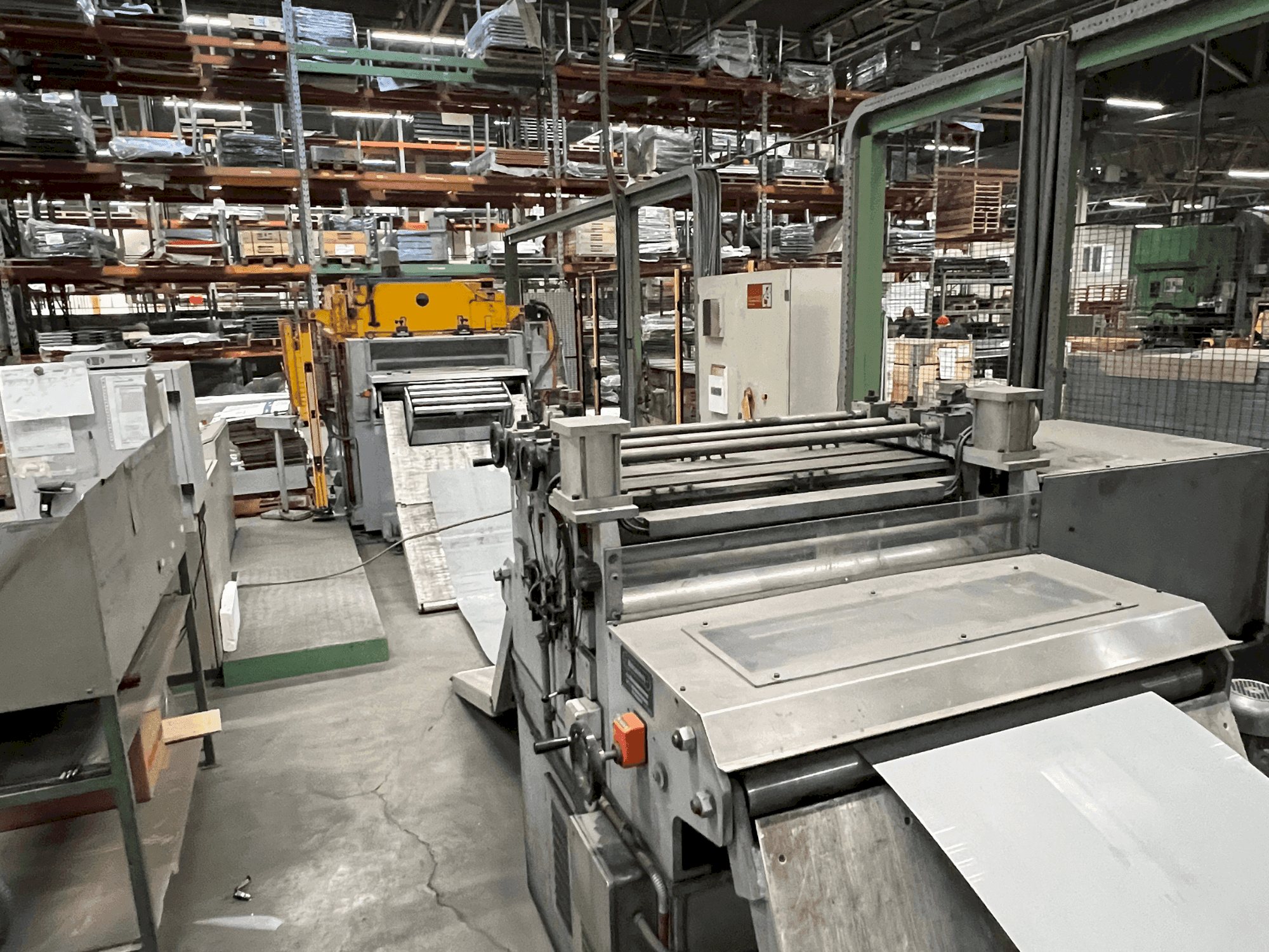 Front view of MECASTEEL Coil Press Feeding Line  machine