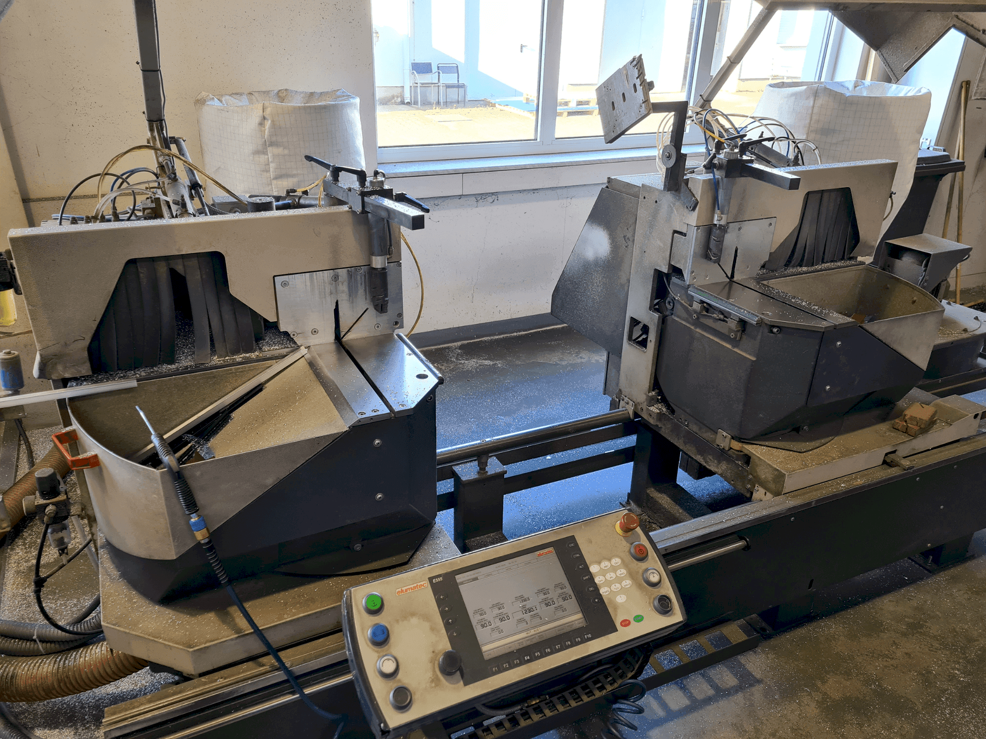 Front view of Elumatec DG104 machine
