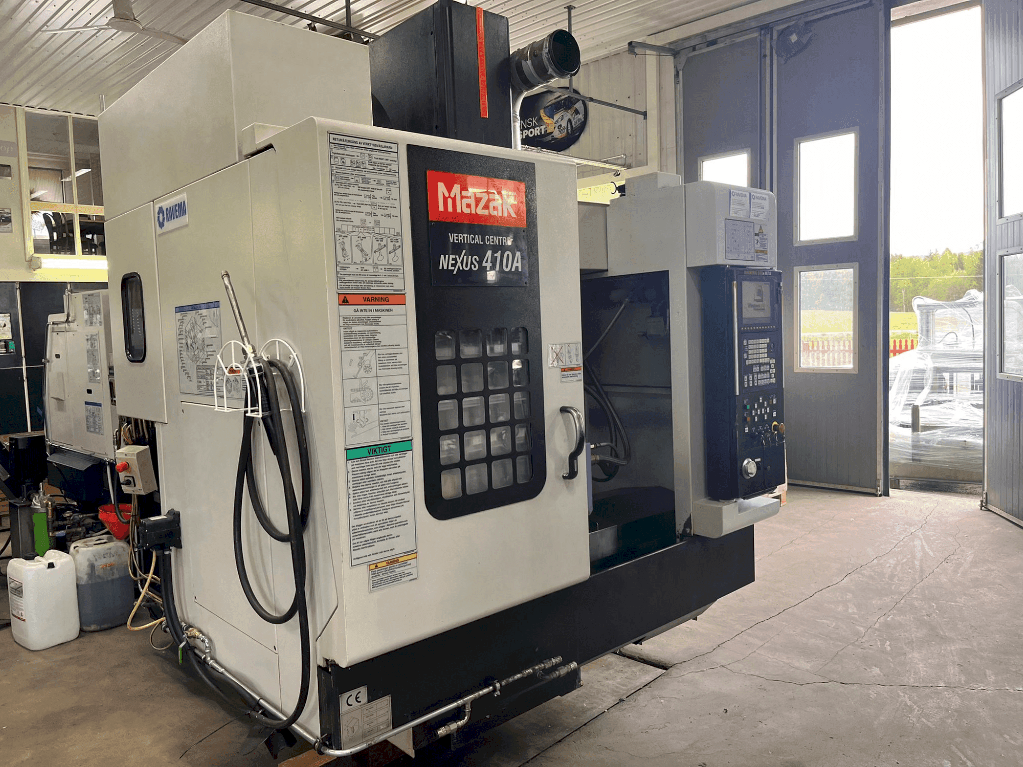 Front view of Mazak VCN-410A machine
