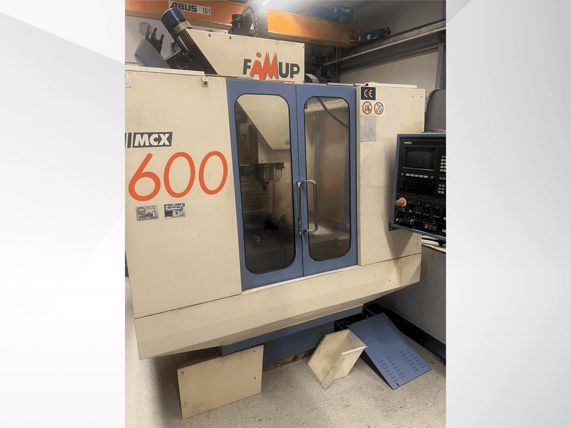 Front view of FAMUP MCX 600 machine