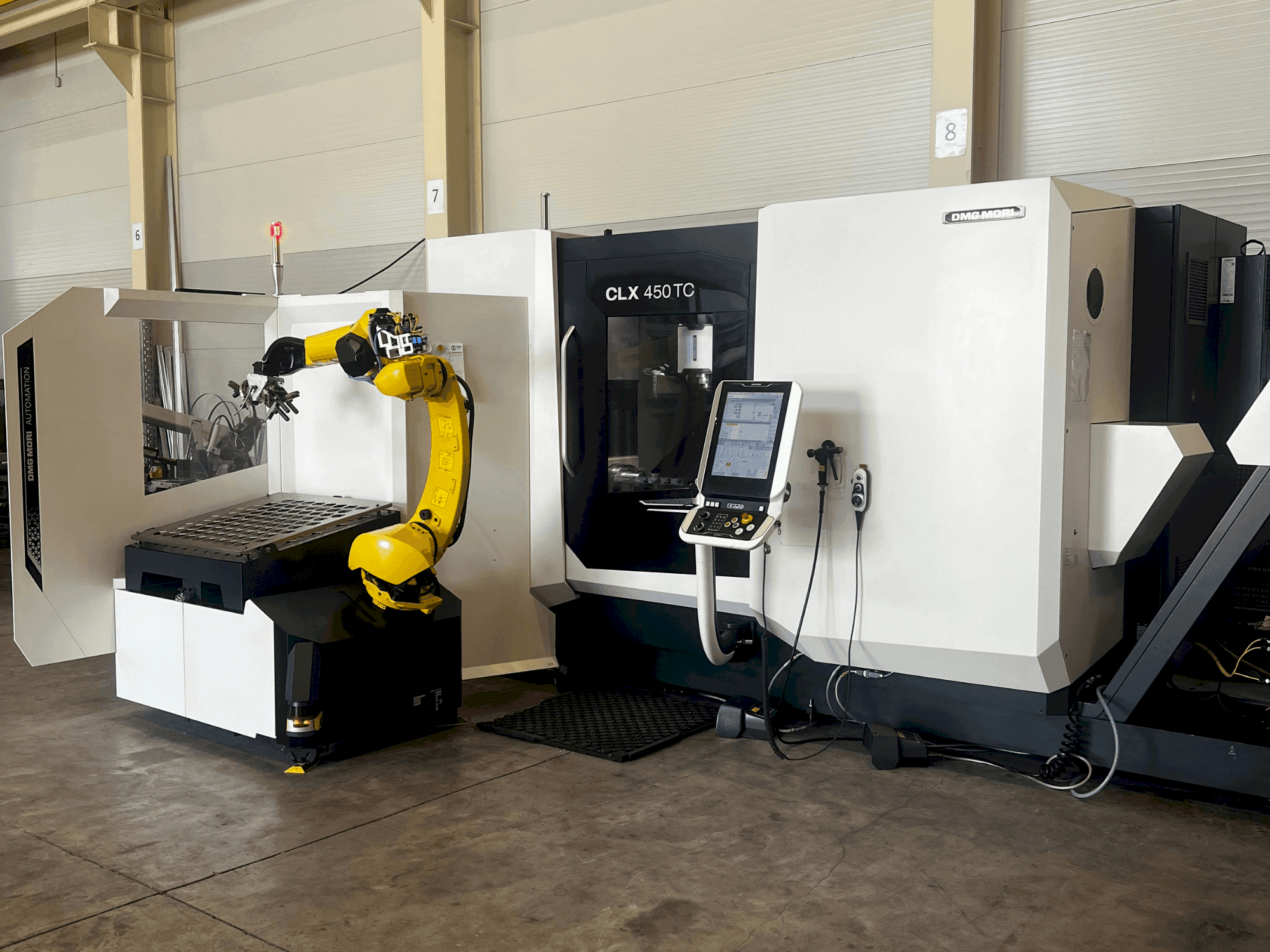 Front view of DMG MORI CLX 450 TC machine