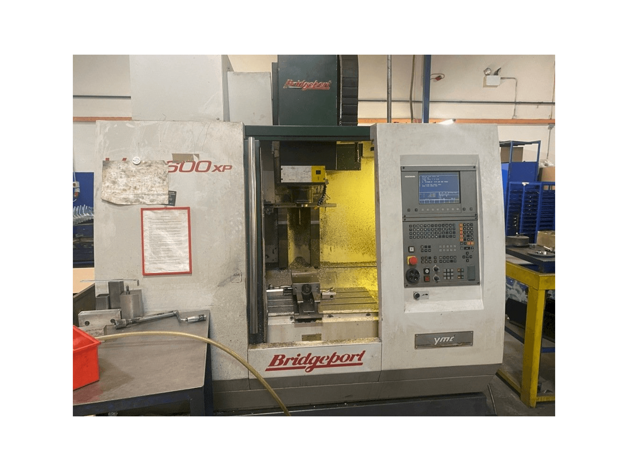 Front view of Bridgeport VMC 600XP machine