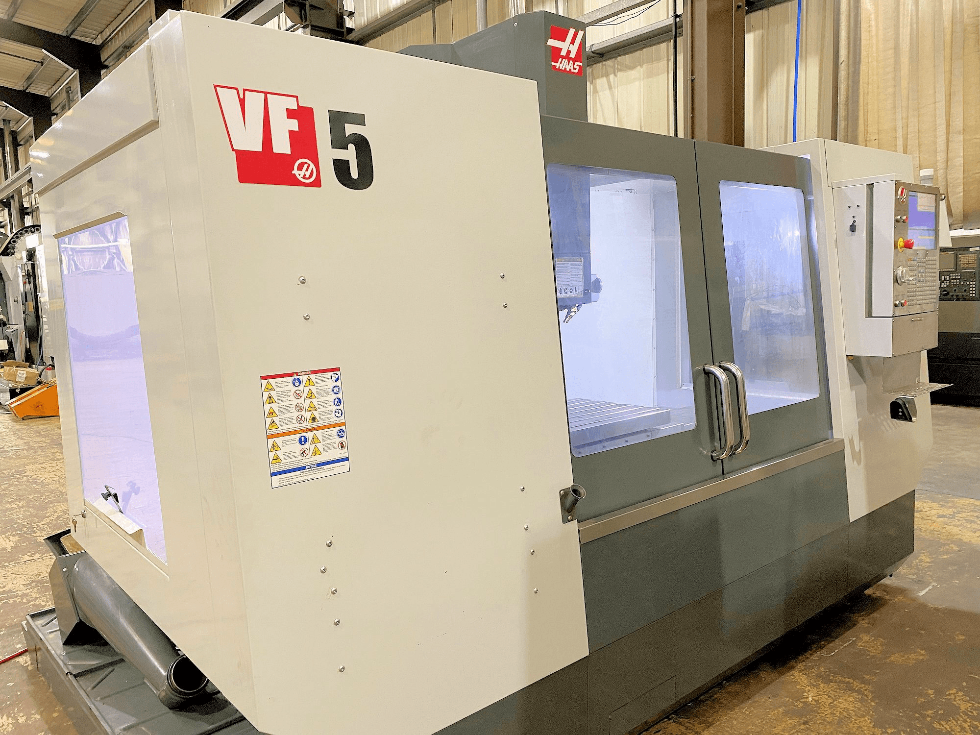 Front view of HAAS VF-5 machine
