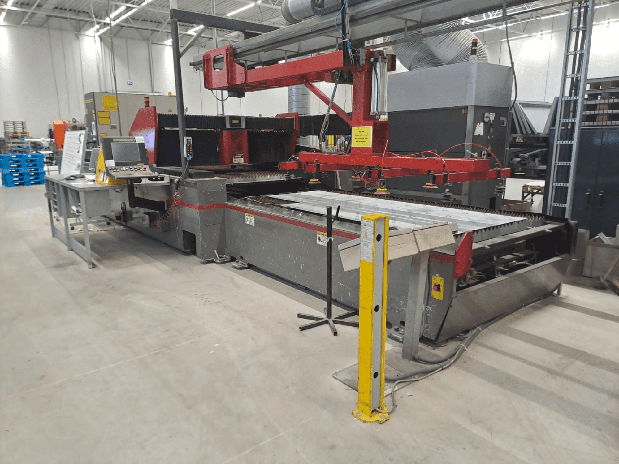 Front view of Cincinnati CL-800 5 x 10 machine