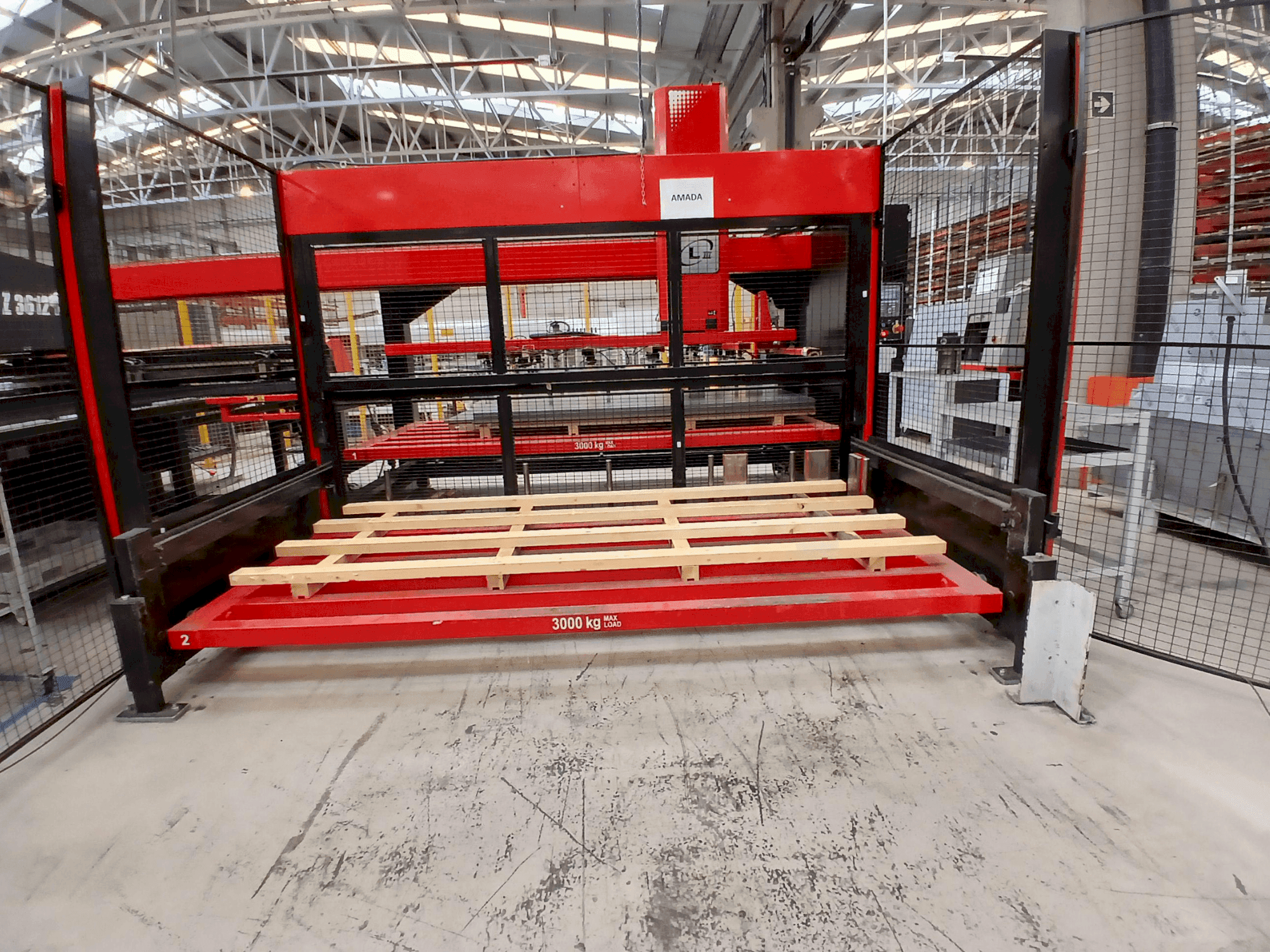 Front view of AMADA EMZ3612M2 machine