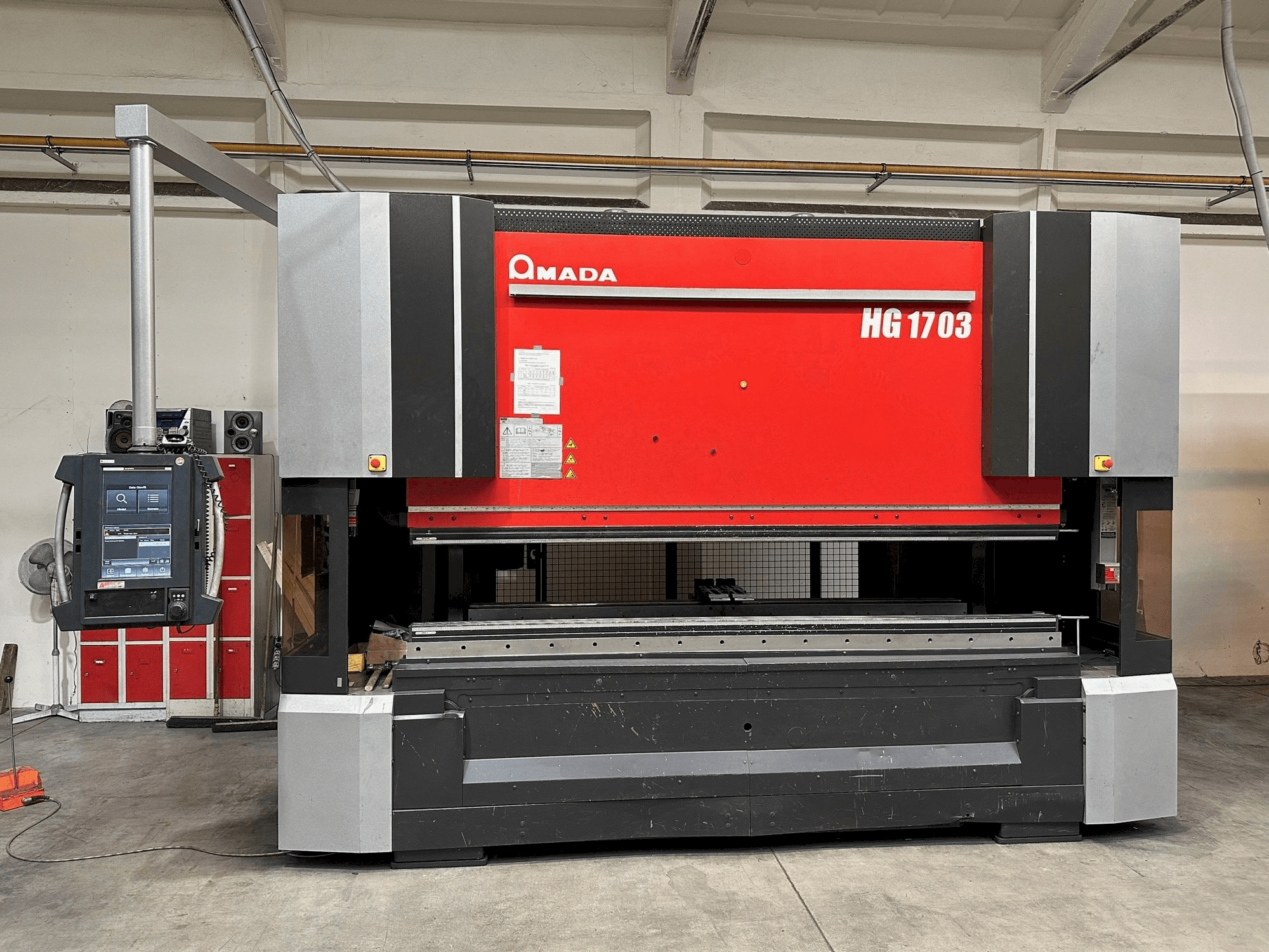 Front view of AMADA HG-1703 machine
