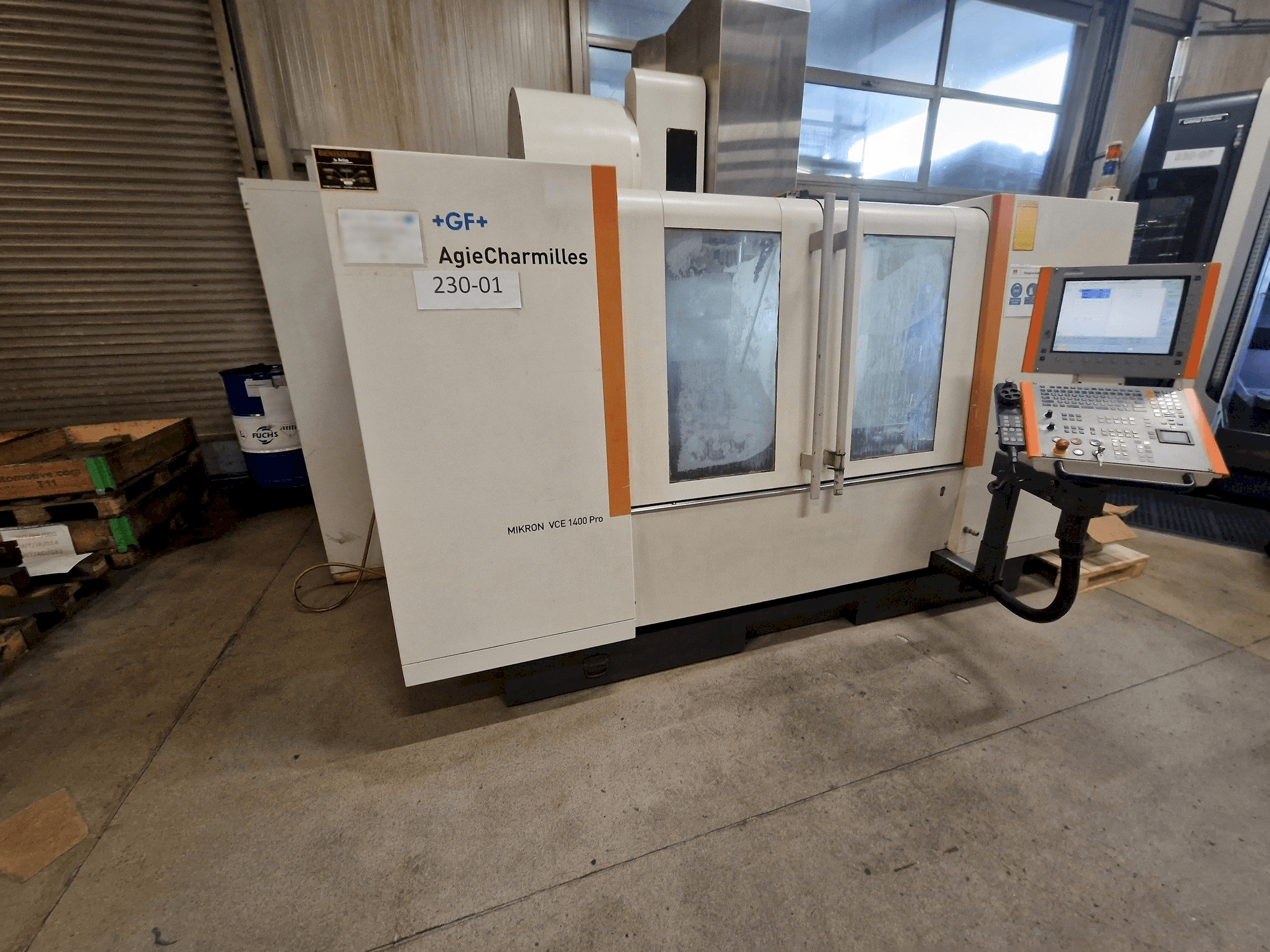 Left side view of AgieCharmilles MIKRON VCE 1400 PRO machine