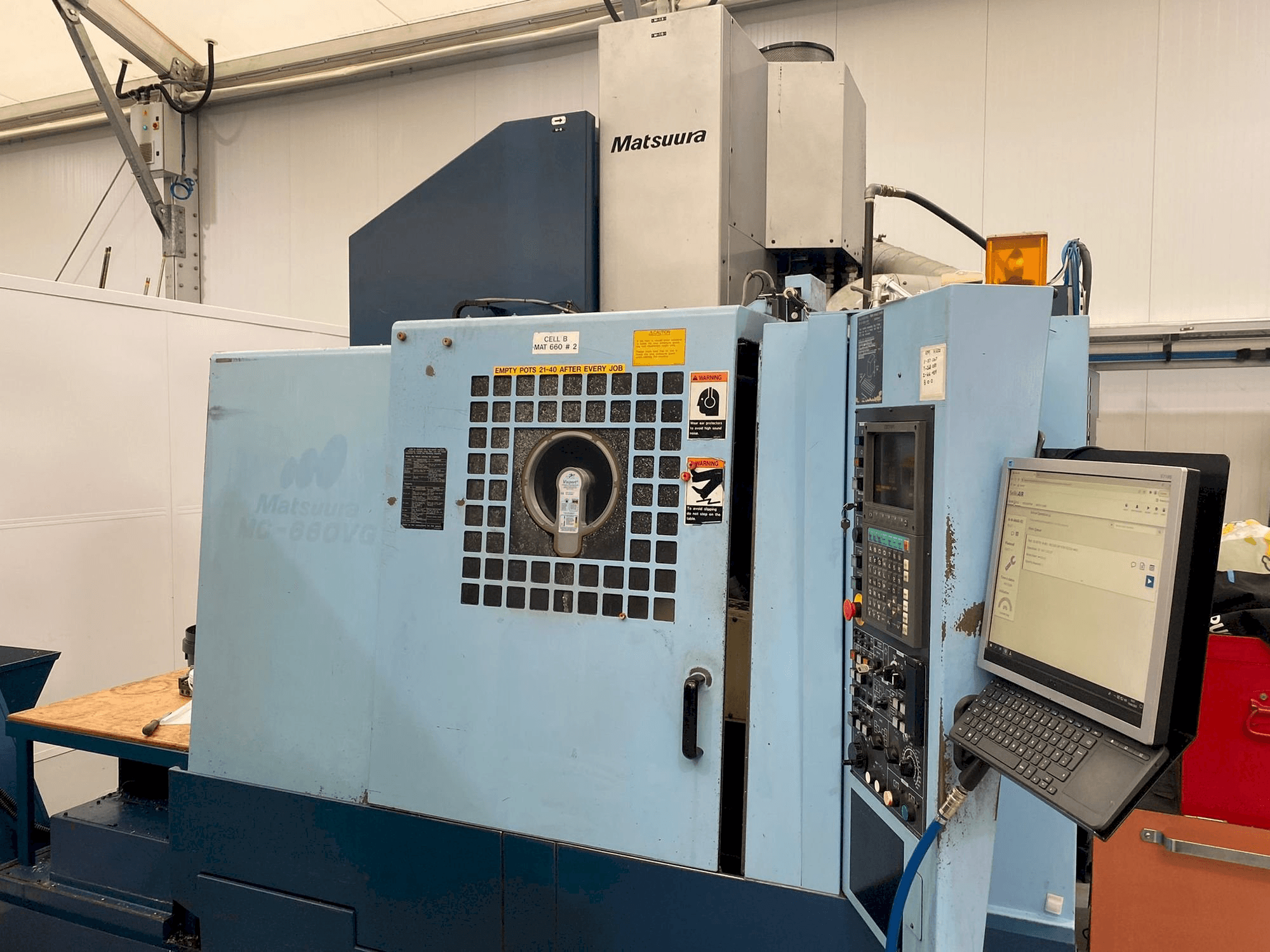 Front view of Matsuura MC-660VG machine