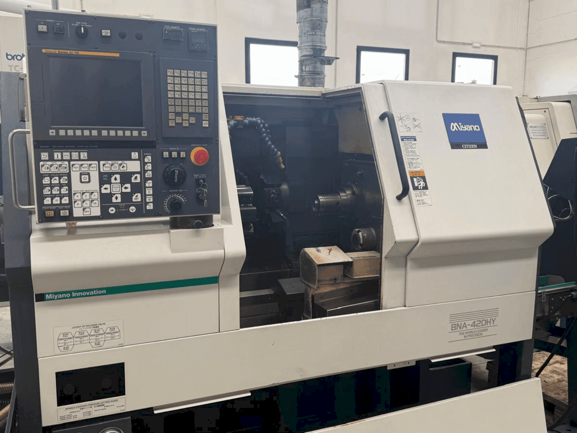 Front view of Miyano BNA-42DHY machine