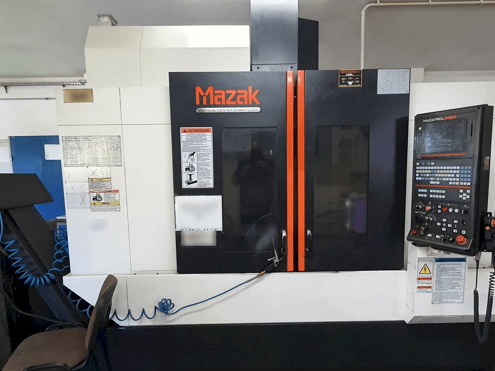 Front view of Mazak Smart 530C machine
