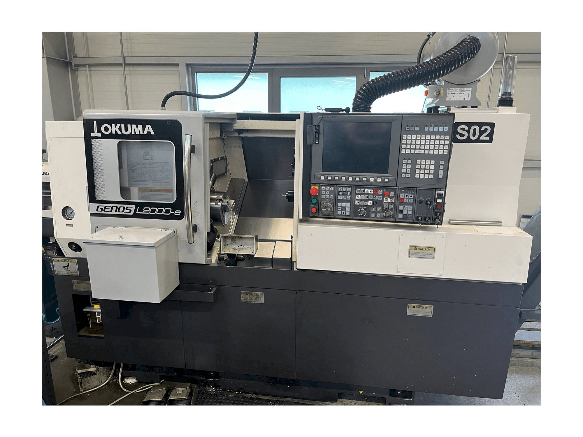 Front view of Okuma GENOS L200 machine