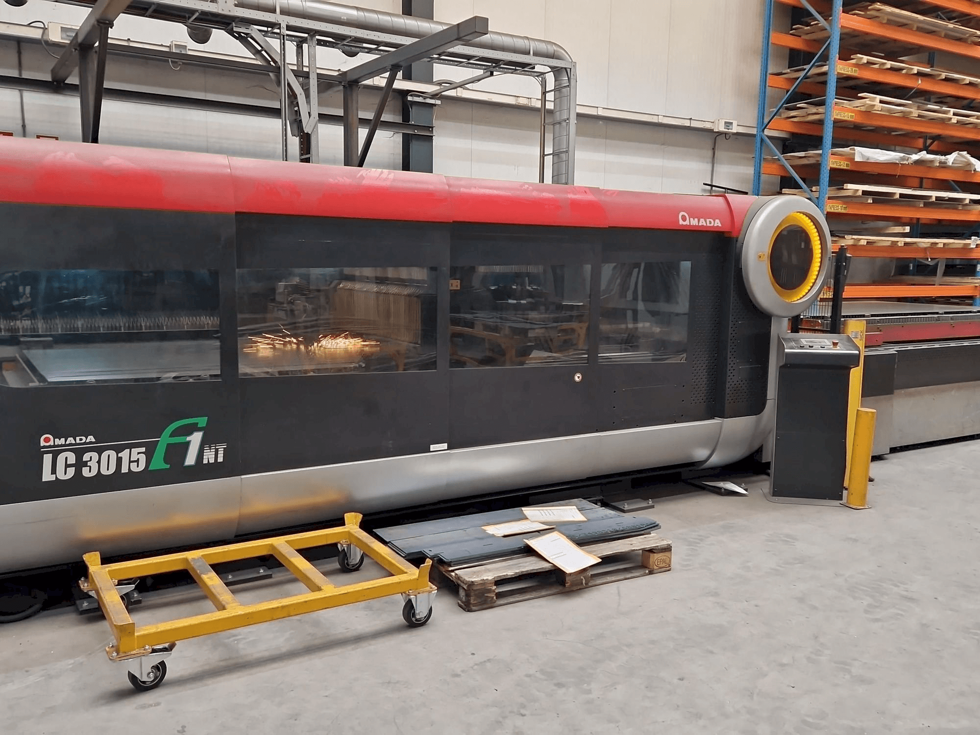 Front view of AMADA LC3015 F1 NT machine