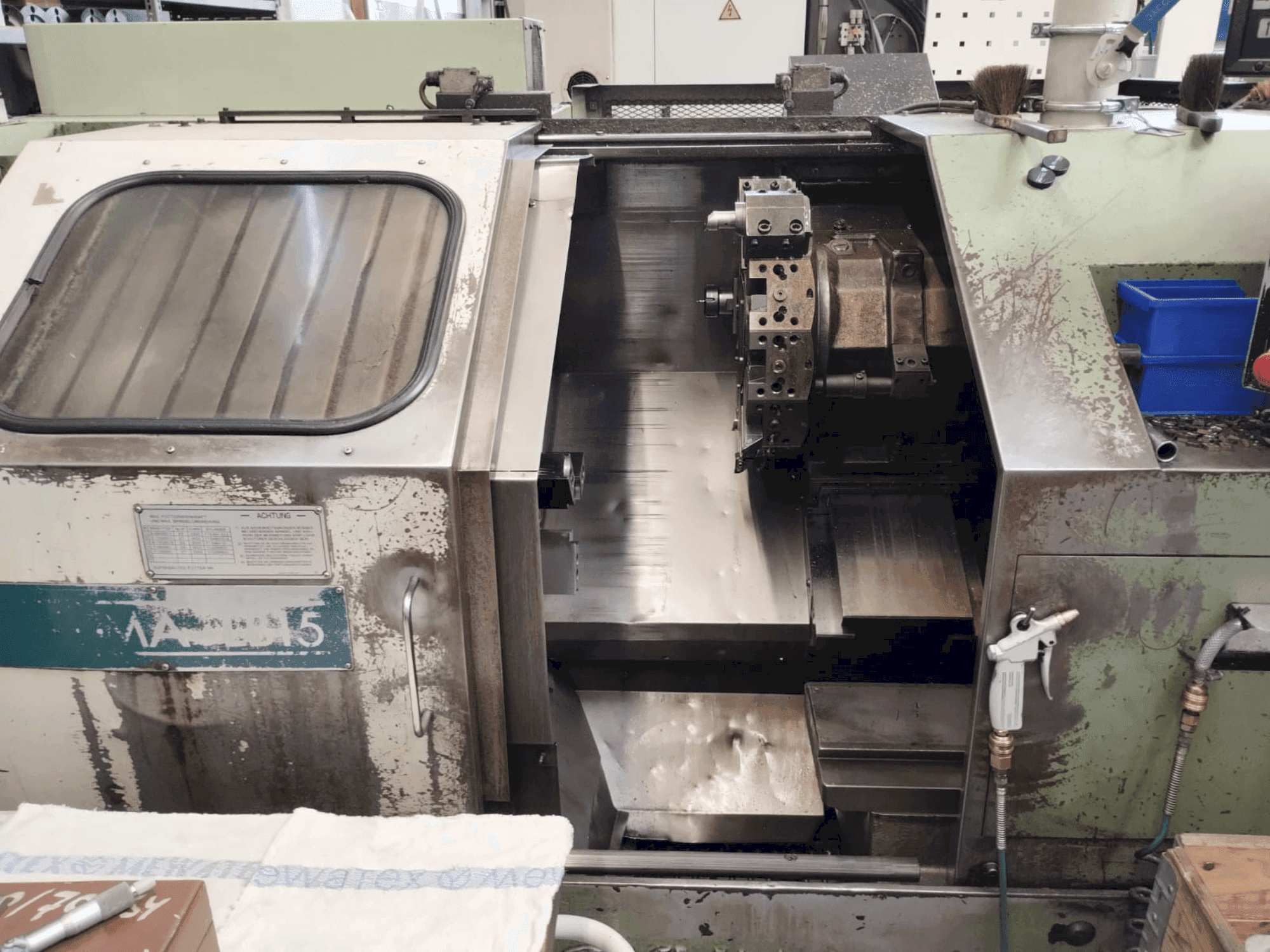 Front view of Okuma LB15 machine