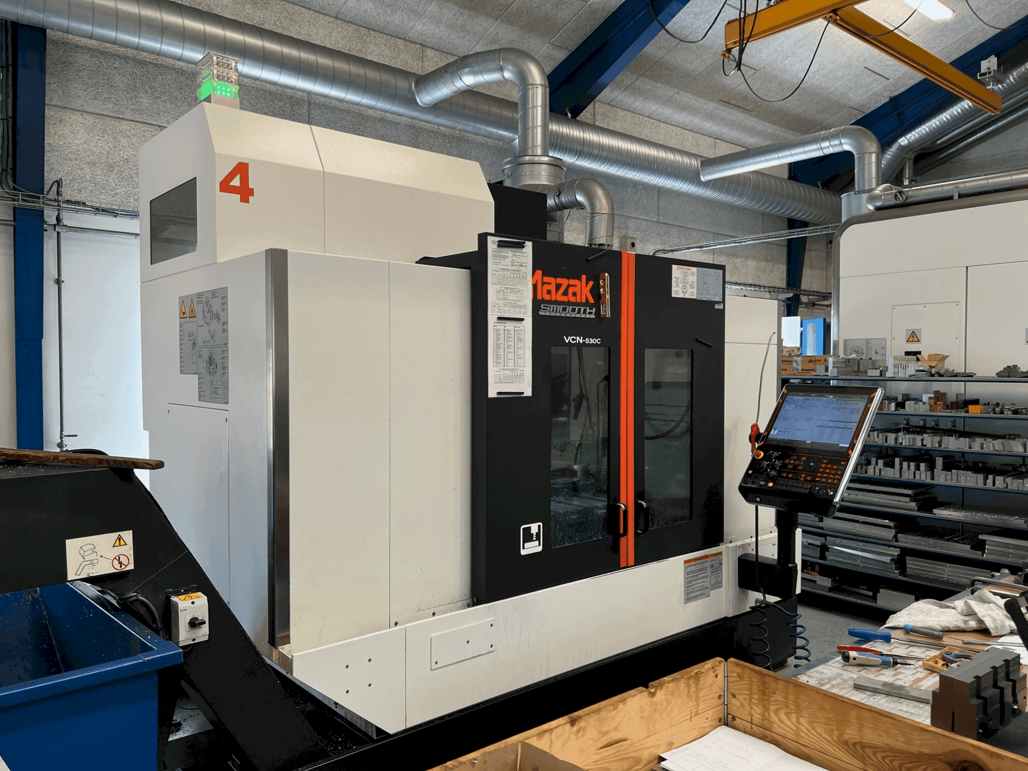 Front view of Mazak VCN-530C machine