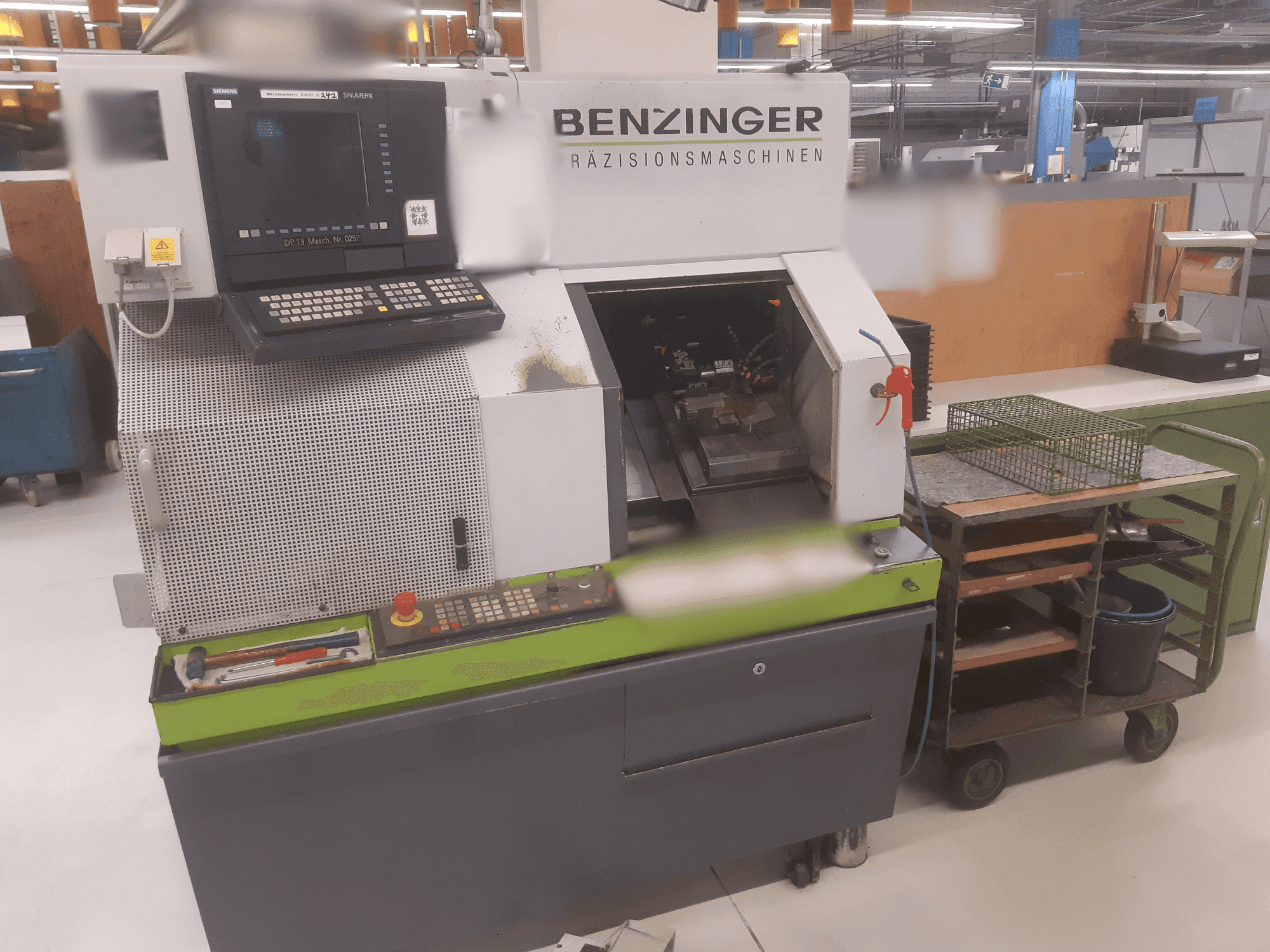 Front view of Benzinger TNC-L machine